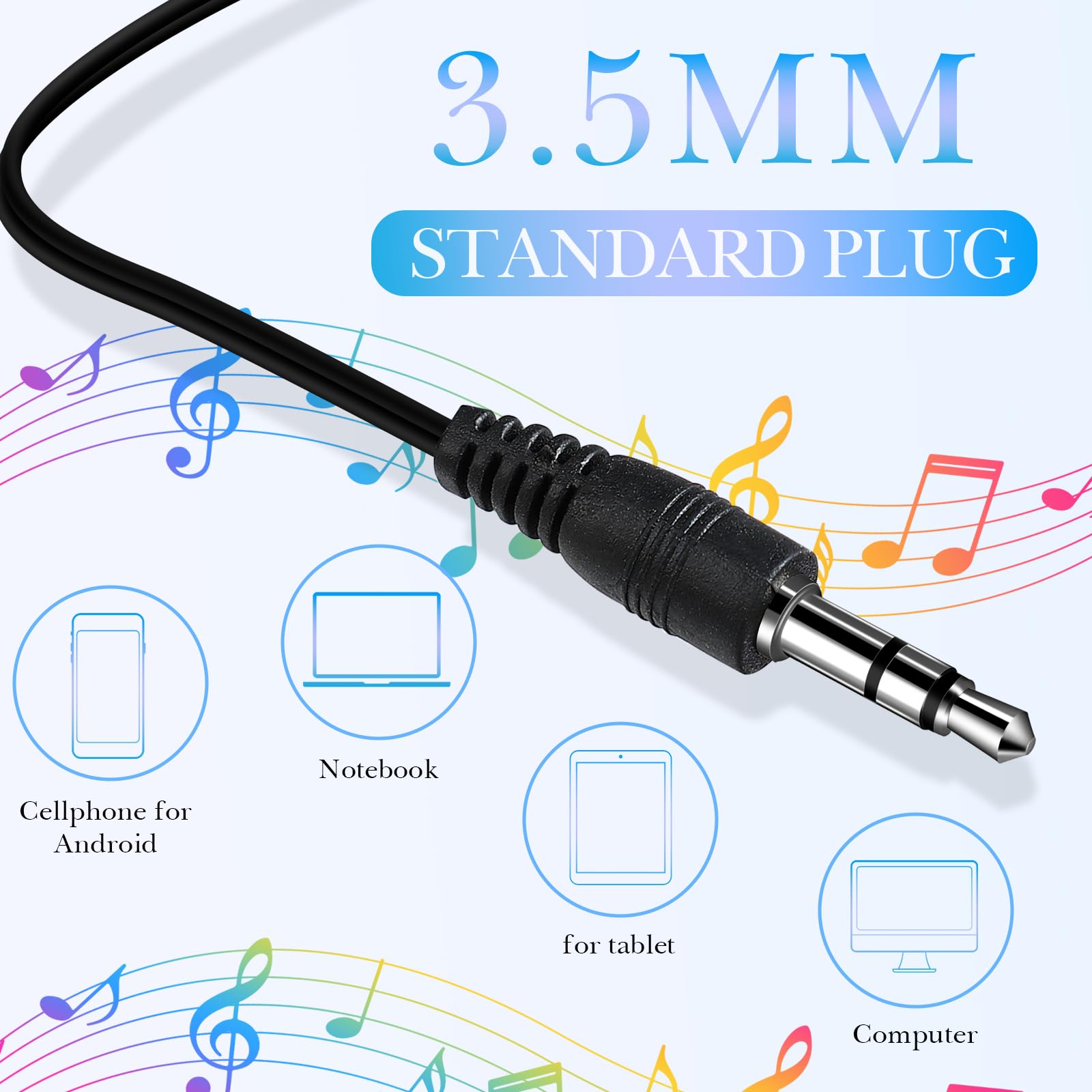 Kanayu 100 Pack Bulk Wired Earbuds - No Microphone Classroom Headphones with 3.5mm Jack for Students, Kids, School, Library & Laptop Use - Individually Bagged Multicolor Earbuds - Perfect for Online Learning, Study Sessions & Quiet Reading