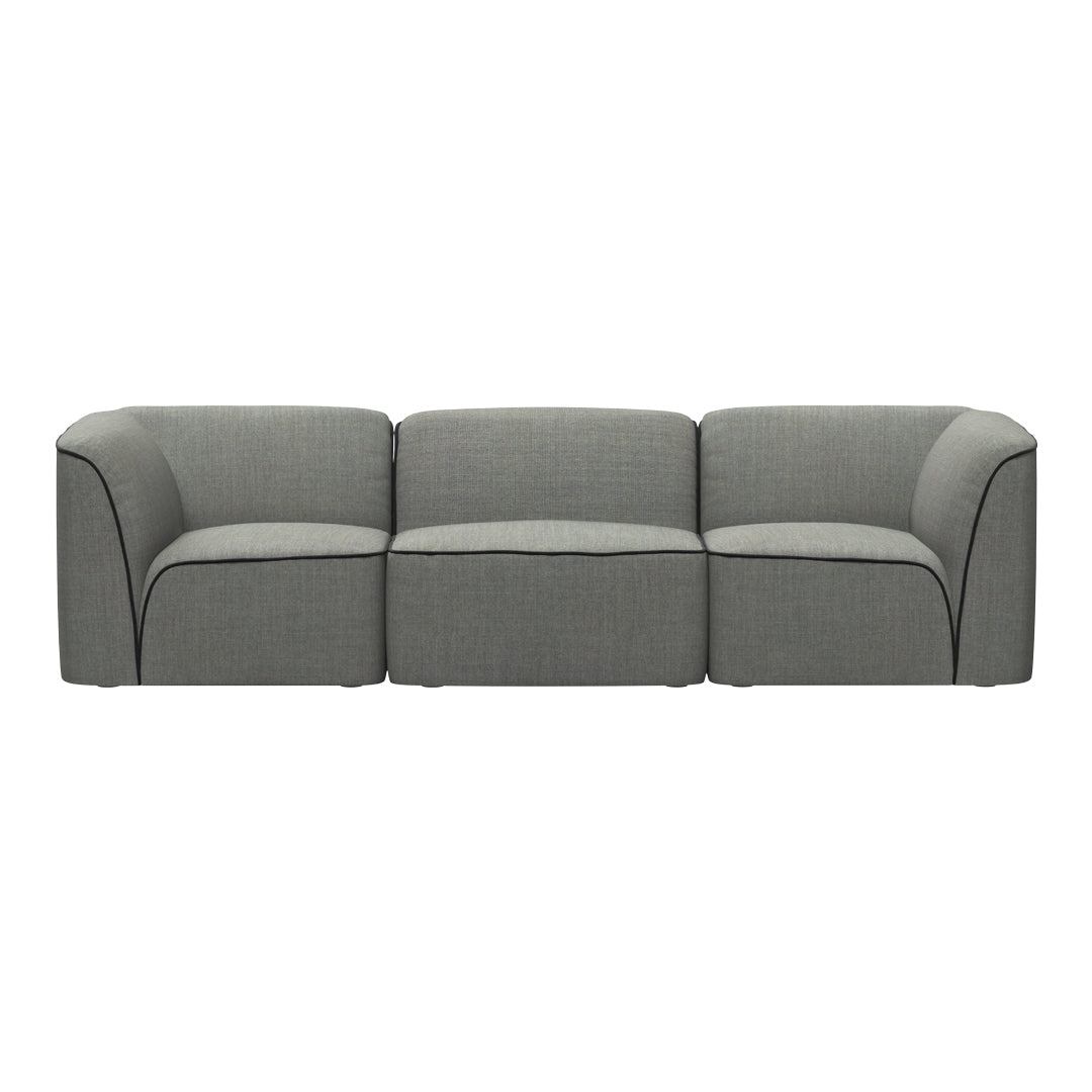 Flora 3-Seater Sofa - Modern Fabric Couch for Living Room, Lounge & Apartment | Comfortable Sectional Sofa with Soft Cushions | Perfect for Family Gatherings, Movie Nights & Relaxation