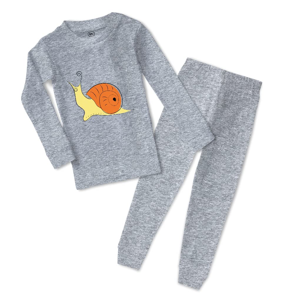 Custom Cotton Toddler Pajamas for Boys & Girls | Snail Print Sleepwear | Soft & Snug Fit | Perfect for Bedtime & Playtime