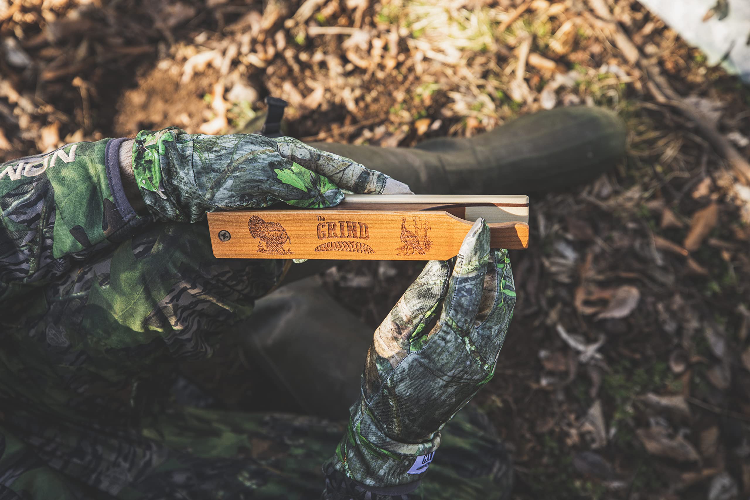 Premium Wooden Turkey Box Calls - The Grind Box Calls for Hunting Enthusiasts | Beginner & Pro Turkey Hunters | Multiple Sizes & Custom Designs | Ideal for Field Hunting & Practice Sessions