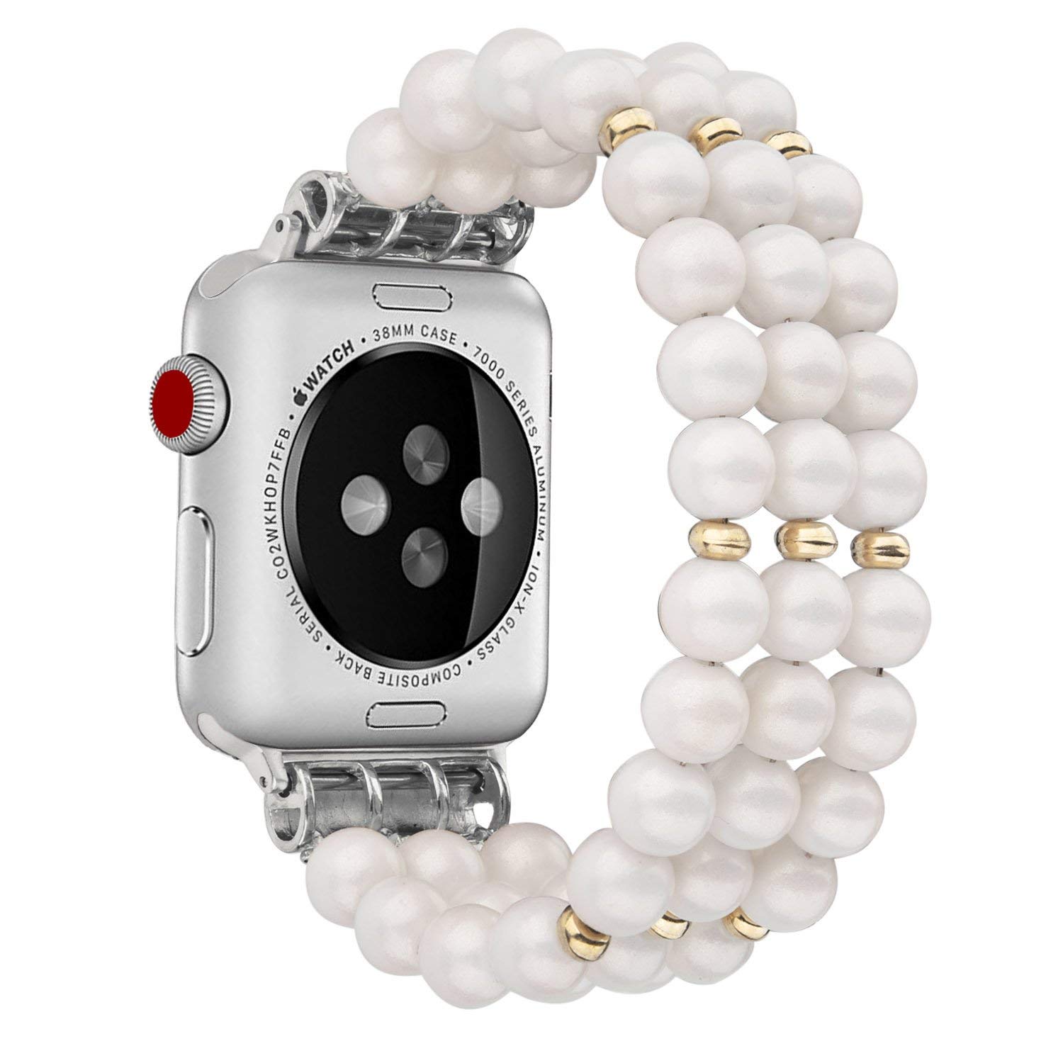 Premium Fashion Jewelry Bands Compatible with Apple Watch 38/40/41mm & 42/44/45/49mm - Stylish iWatch Strap for Women - Works with Apple Watch Series Ultra/8/7/6/SE/5/4/3/2/1 - Perfect for Workouts, Office & Everyday Wear
