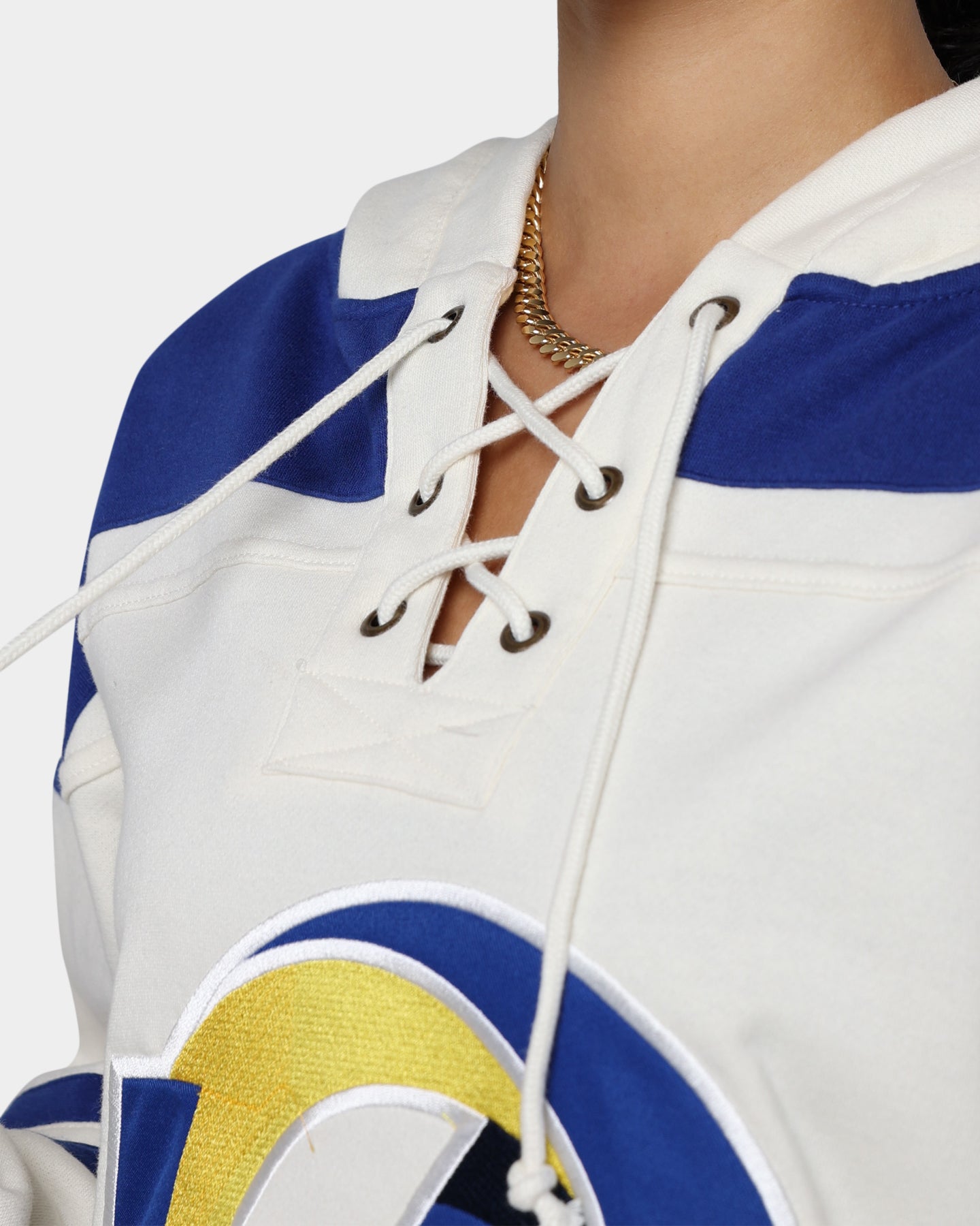 47 Brand Los Angeles Rams Superior Lacer Hoodie - Cream - NFL Fan Apparel for Men & Women - Perfect for Game Day & Casual Wear