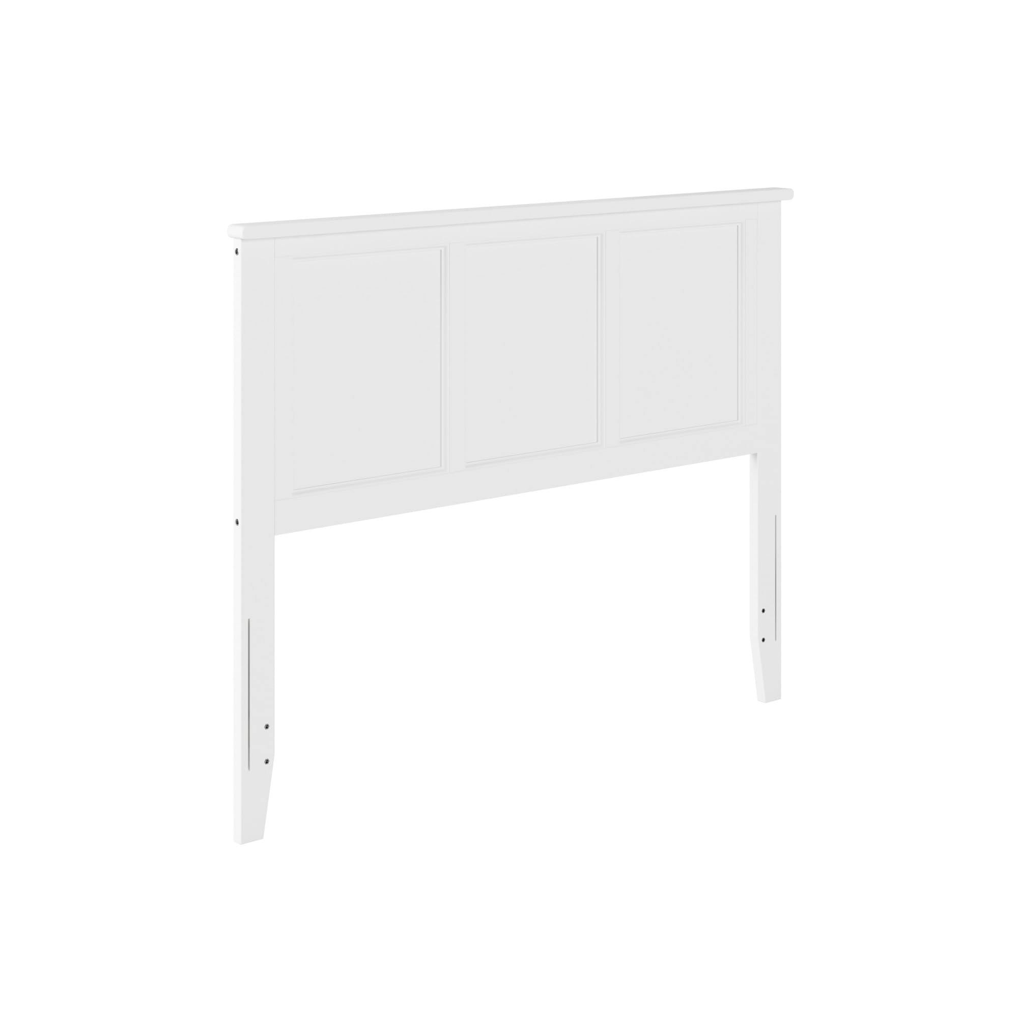 AFI Madison Full Solid Wood Panel Headboard with USB Charging Ports - White Queen/King Size Bed Frame Headboard for Modern Bedroom Decor