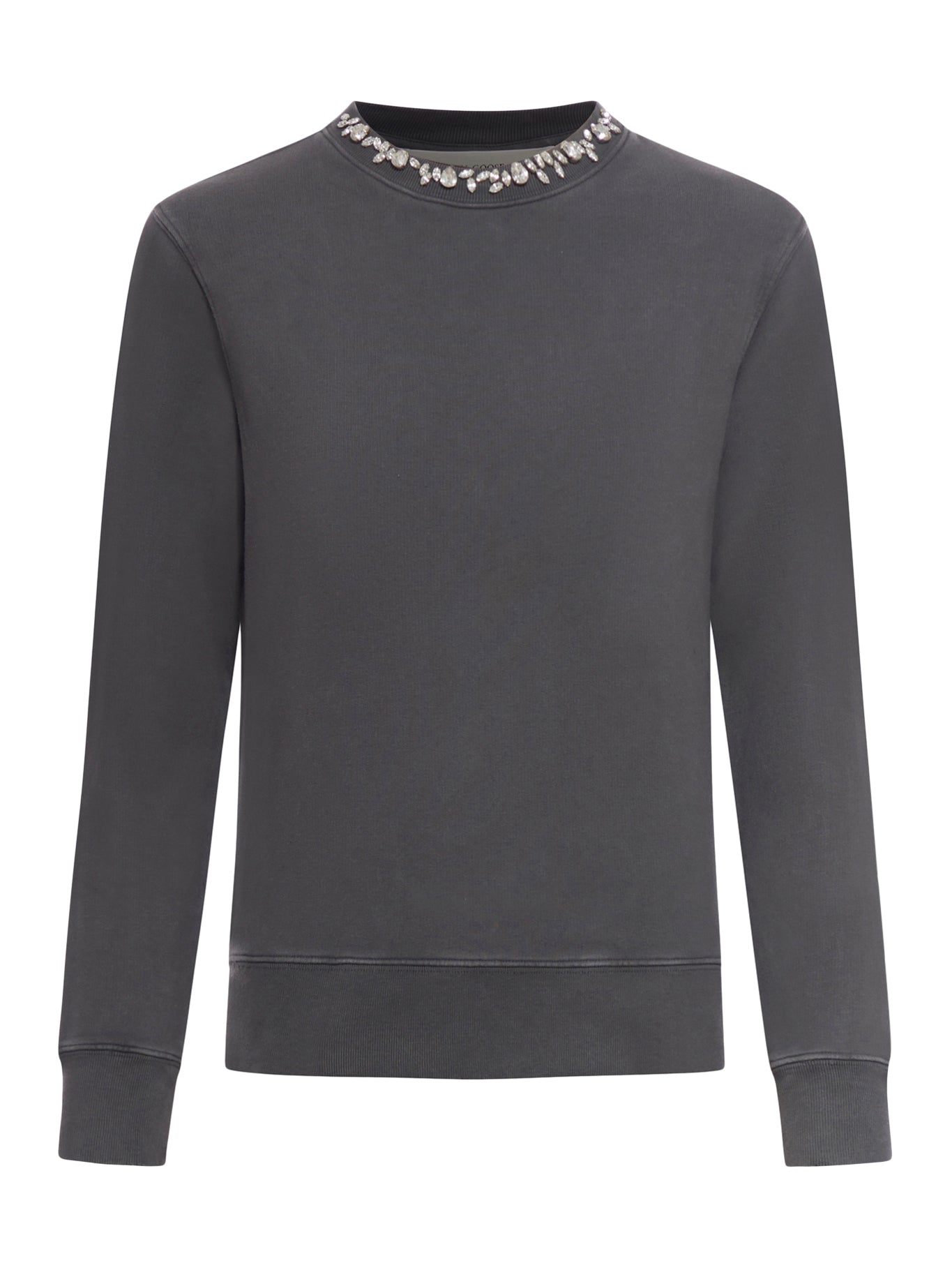 Crystal Embellished Crewneck Sweatshirt for Women - Trendy & Comfortable Casual Wear for Daily Outfits & Layering