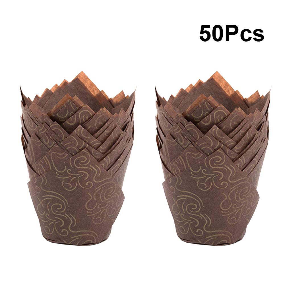 DOITOOL 50PCS Baking Cupcake Liners - Disposable Muffin Wrappers, Mini Paper Cups for Wedding, Party & Home Baking - Perfect for Cupcakes, Muffins, Desserts & DIY Crafts