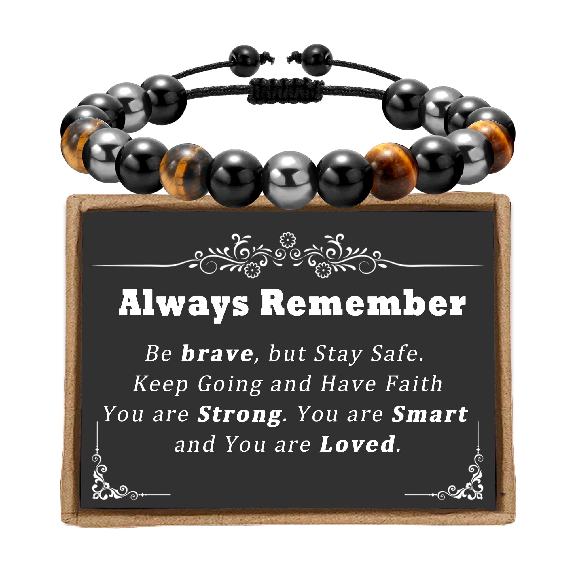 Sereney Boys Beaded Bracelets for Teens - Easter Gifts for Teen Boys, Protection Jewelry for Young Men - Perfect as Easter Basket Stuffers & Everyday Teen Accessories