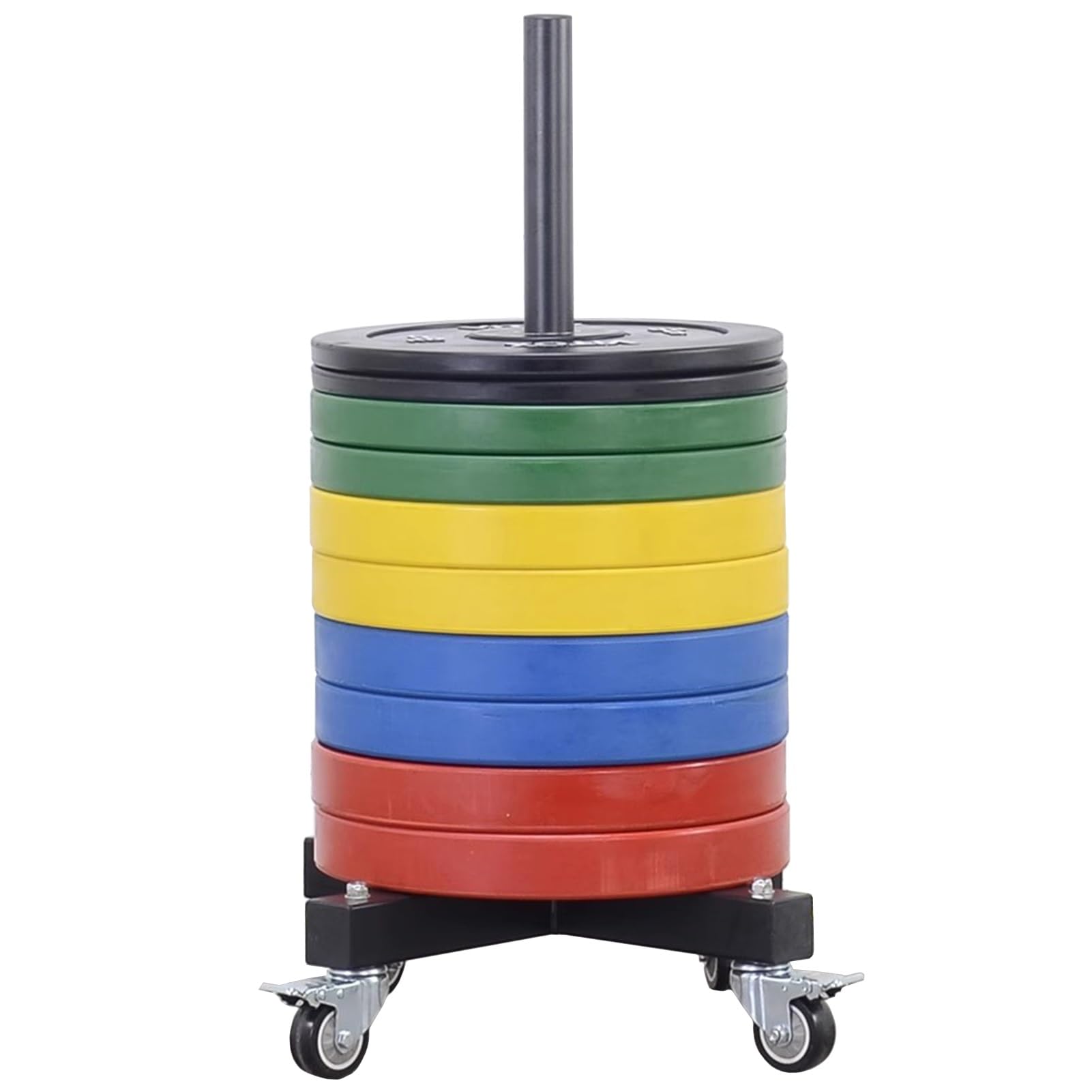 ERRULAN Olympic Weight Plate Storage Rack - Heavy Duty 500kg Capacity, Space-Saving Bumper Plate Organizer for Home Gym & Garage - Perfect for Men & Women Fitness Training, CrossFit, and Weightlifting Workouts