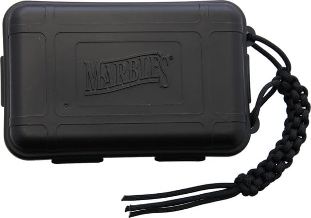 Plastic Survival Box with Marbles - Durable Black Emergency Kit for Outdoor Adventures, Camping & Hiking Gear