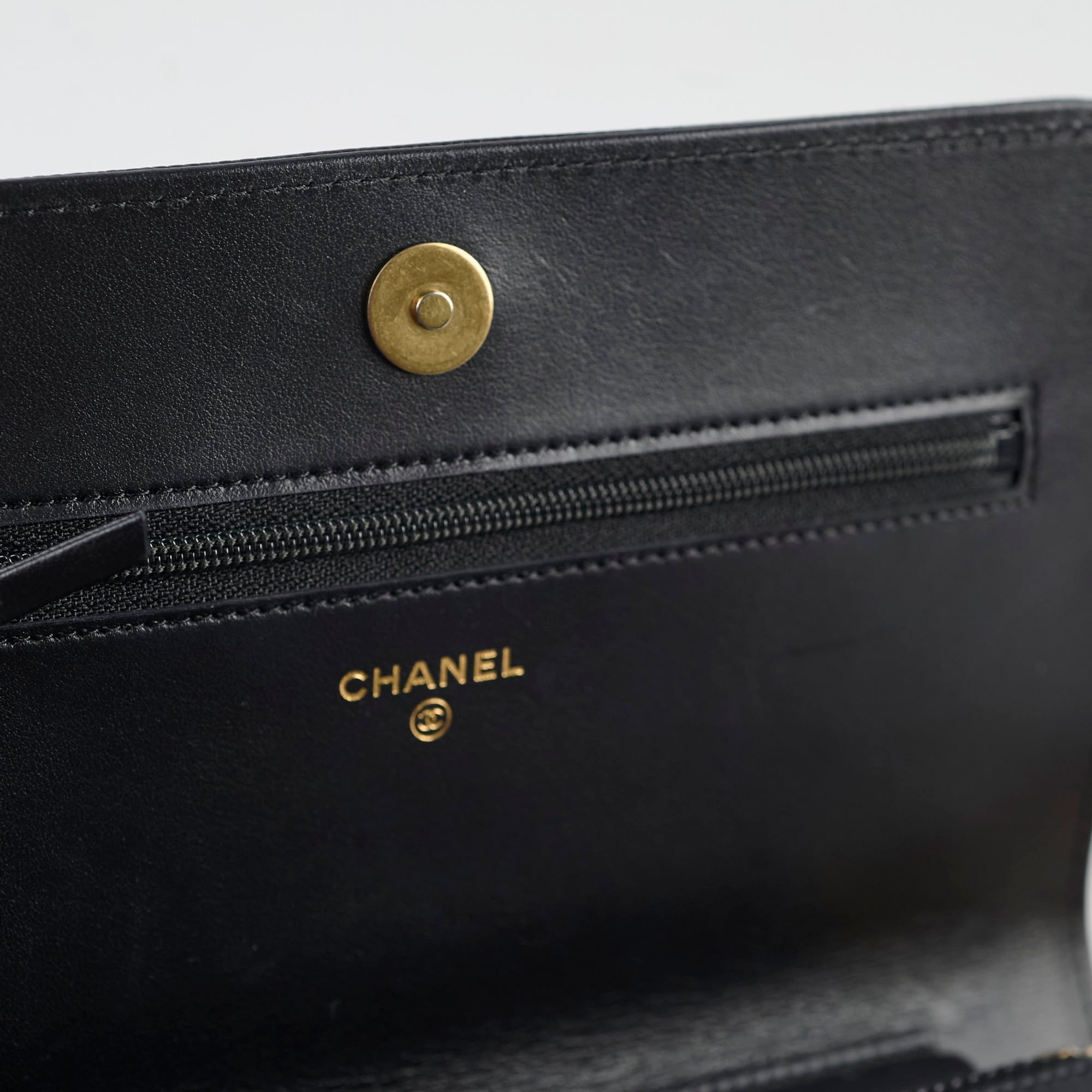 Chanel Boy Black Leather Wallet on Chain with Microchip - Luxury Crossbody Bag for Women, Perfect for Evening Events & Daily Use