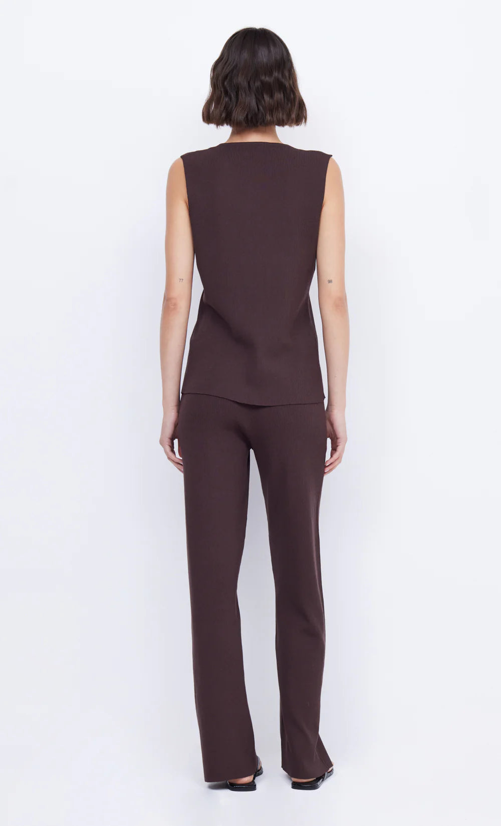 Amalfi Pants for Women - Comfortable Chocolate Brown High-Waisted Trousers for Work, Travel & Casual Wear