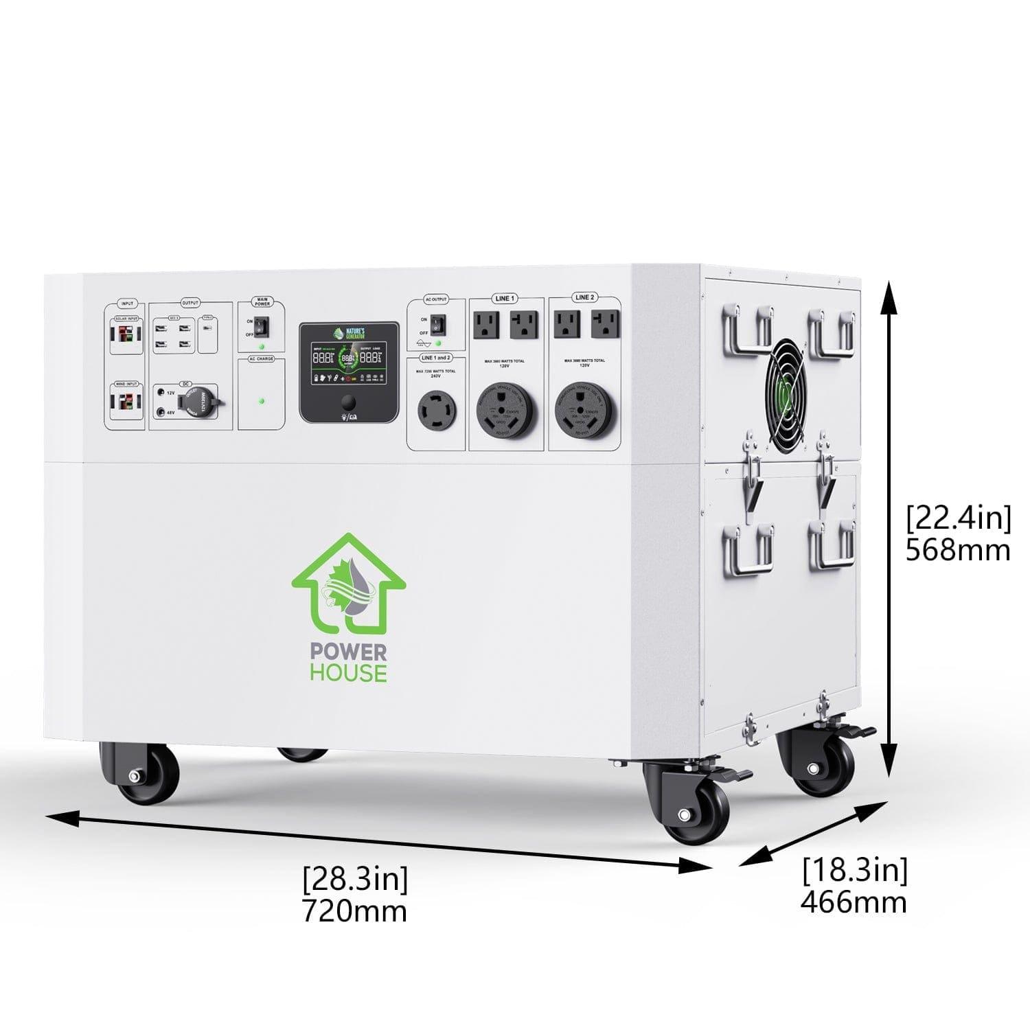 Nature's Generator Powerhouse Gold Plus System - Portable Solar Power Generator for Home, Camping & Emergency Backup - Reliable Off-Grid Energy Solution