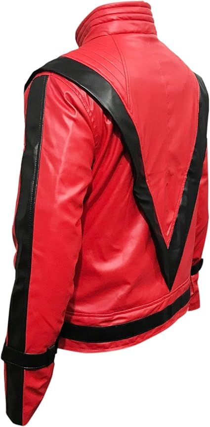 Boys Red Leather Jacket - Kids Thriller Style Jacket for Cool Outfits | Perfect for Halloween, Parties & Everyday Wear