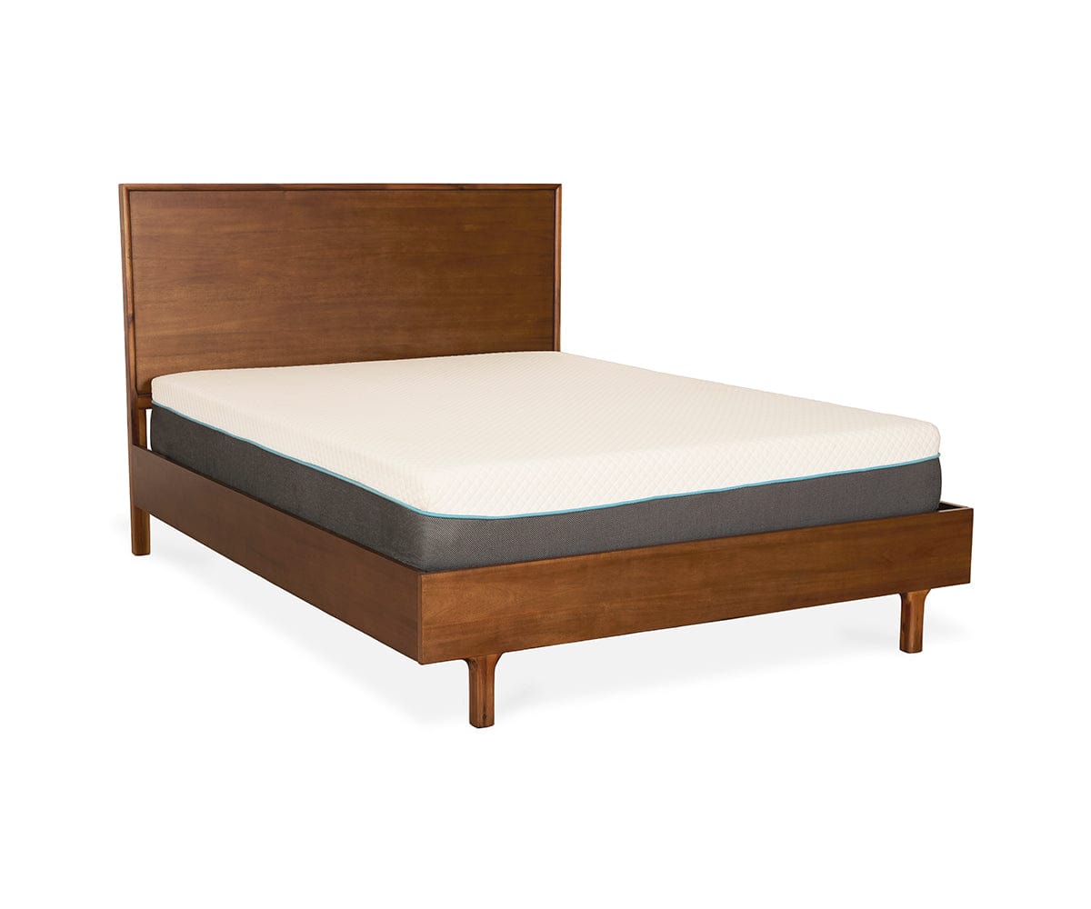 Levi Bed Frame - Queen Size Platform Bed with Wooden Slats & Sturdy Metal Legs - Modern Minimalist Bedroom Furniture for Home & Apartment - Perfect for Master Bedroom, Guest Room, or Dorm