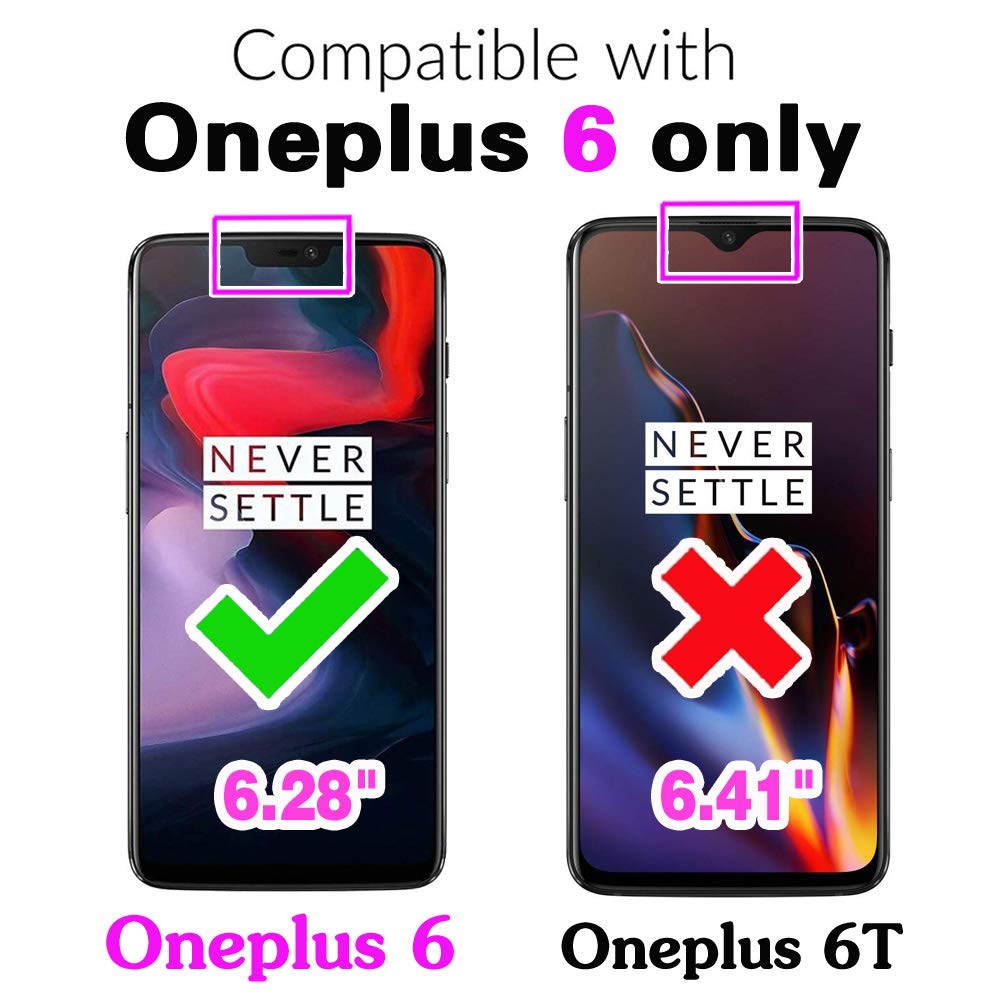 Premium Leather Wallet Case for OnePlus 6 - Flip Cover with Card Holder & Stand | Compatible with OnePlus 6 A6000 | Stylish Folio Case for Men & Women (Red) | Perfect for Business, Travel & Everyday Use