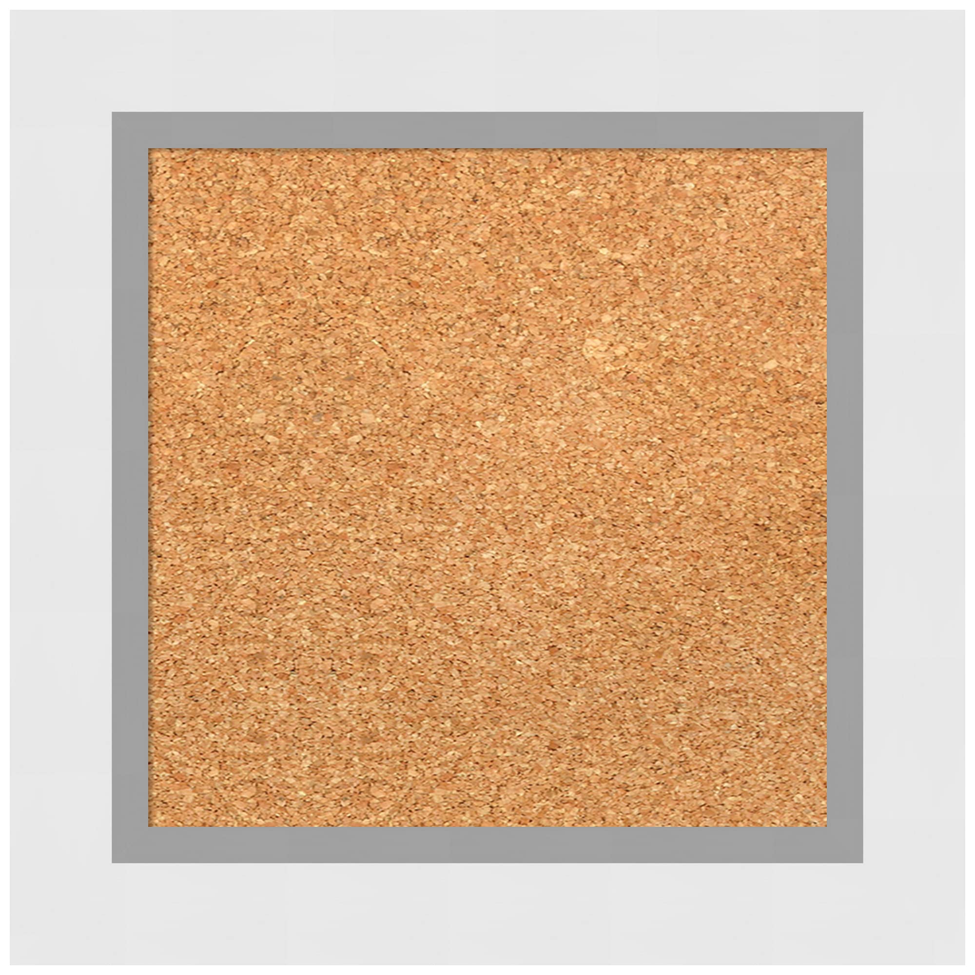 Natural Custom Cork Board (16 x 16 in.) - White Wood Frame Bulletin Board for Office, Home & School Organization - Pin Board for Notes, Photos & Reminders - Various Sizes Available