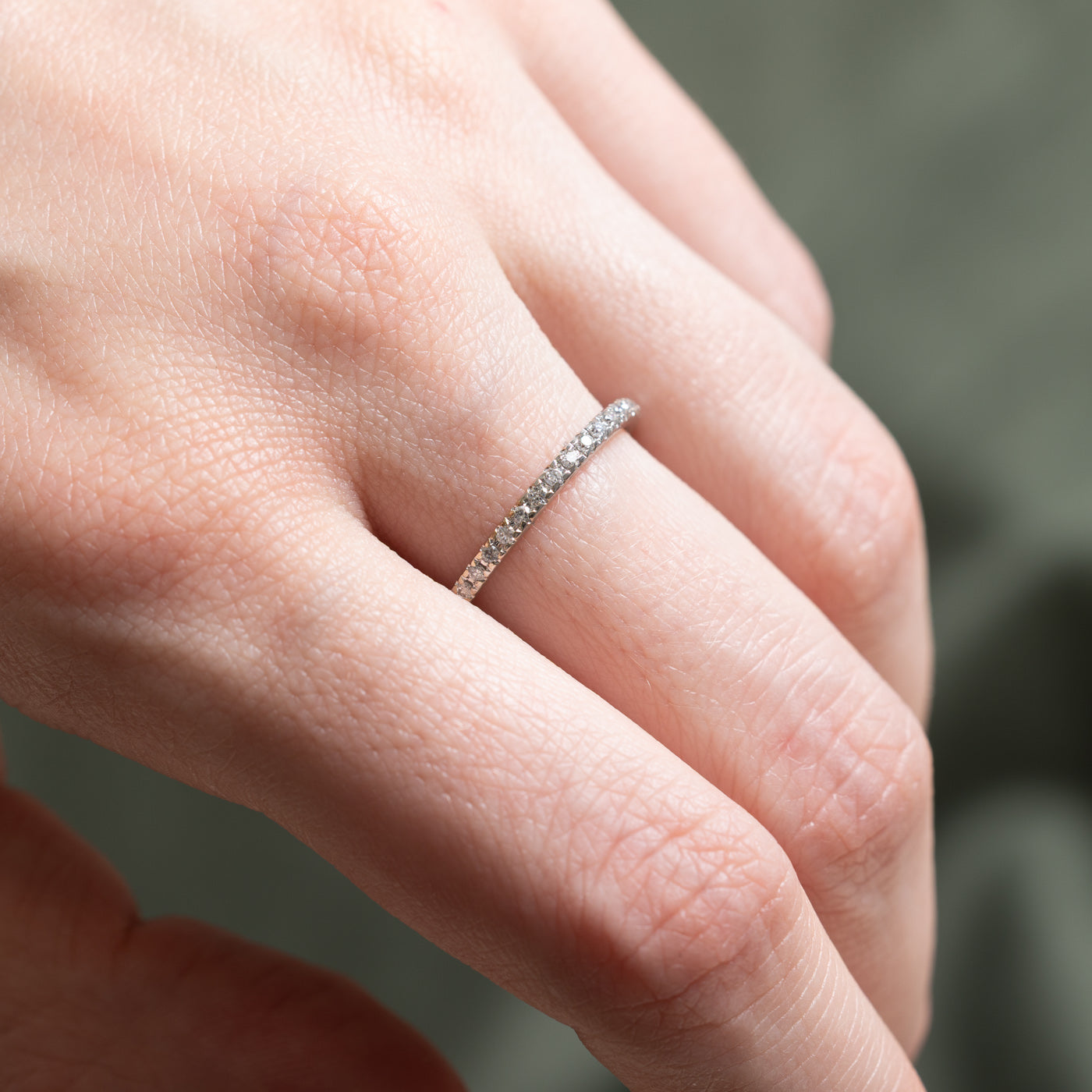 0.13ctw Semi Eternity Diamond Wedding Band Ring - Size 7.25 | G-H Color, SI Clarity | Perfect for Anniversary, Engagement & Bridal Jewelry Gifts