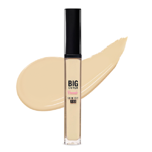 Etude House Big Cover Skin Fit Concealer Pro - Full Coverage, Long Lasting, Waterproof Concealer for Dark Circles, Blemishes & Acne - Perfect for Everyday Makeup & Photo Shoots