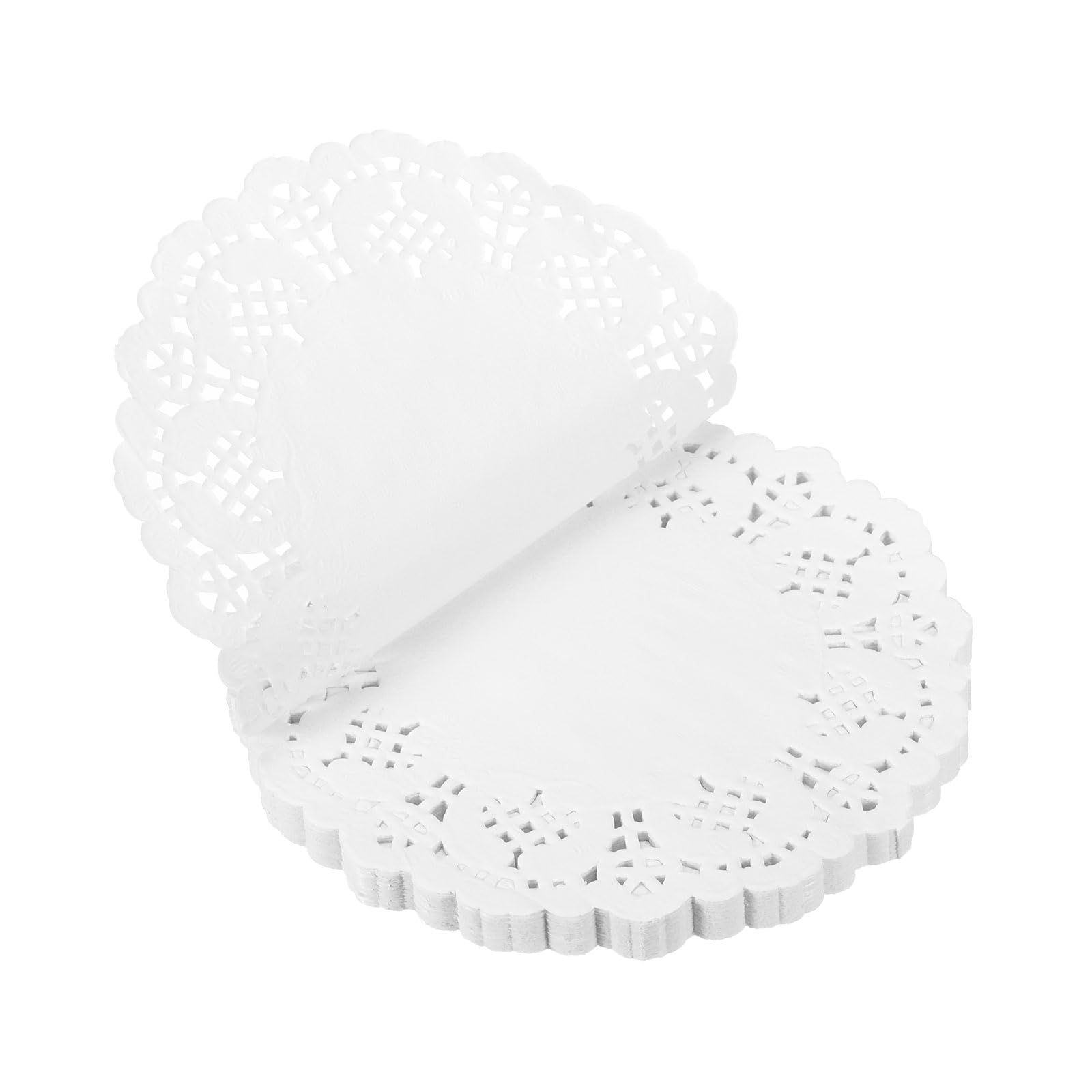 1000 Pcs White Lace Paper Doilies 5.5 Inch Round - Elegant Disposable Tableware for Wedding, Birthday Party, Cake & Dessert Display - Perfect for Table Decorations, Food Serving & Special Occasions