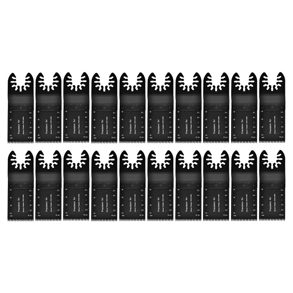 20pcs 32mm Oscillating Saw Blades - Multi Tool Blades Set for Wood, Metal & Plastic Cutting - Perfect for DIY Projects, Home Renovation & Carpentry Work