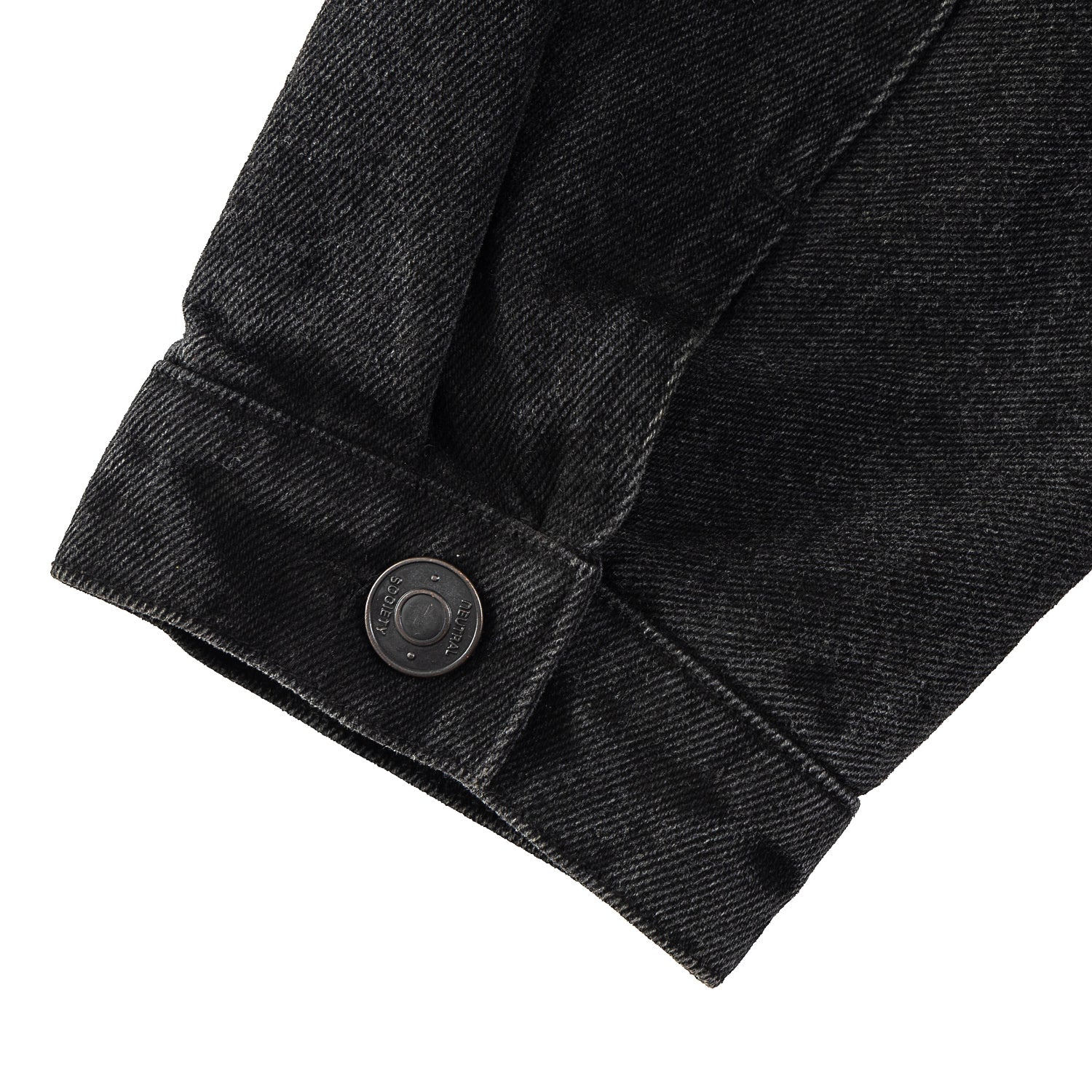NEUTRAL SOCIETY Perfect Days Oversized Denim Jacket - Black Distressed Denim for Women | Casual Streetwear & Layering Essential