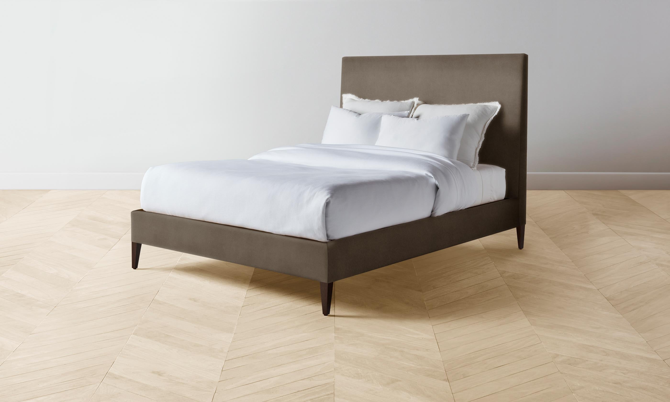 Luxury Essex Bed with Premium Mohair Mink Fabric - Elegant Bedroom Furniture for Master Suites & Guest Rooms