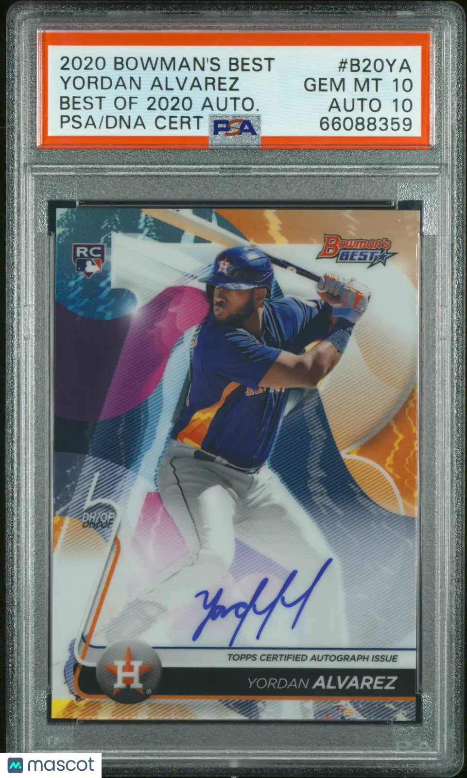 2020 Bowman's Best Baseball Autograph Yordan Alvarez Rookie Card PSA 10 Gem Mint - Perfect for Collectors, Sports Memorabilia & Investment