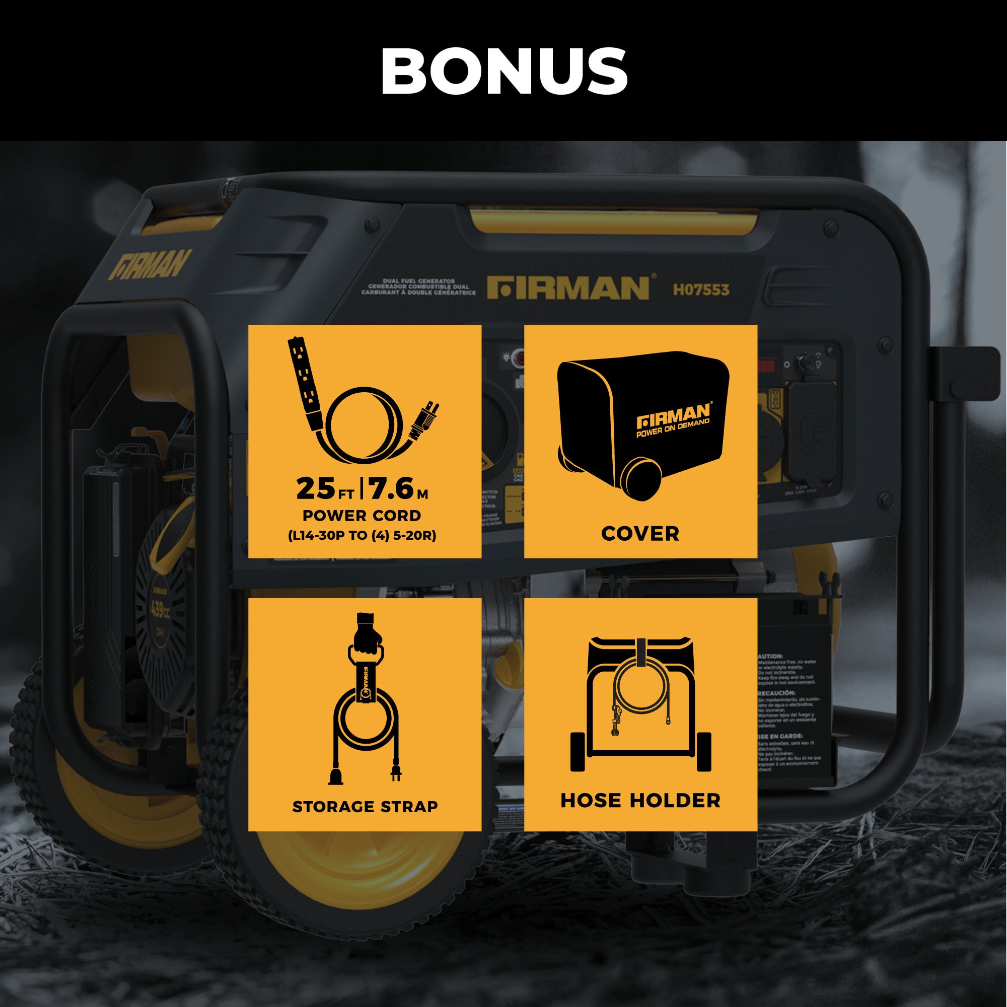 9400W Dual Fuel Portable Generator with Electric Start & CO Alert - 120/240V for Camping, Home Backup & Outdoor Power (Gas/Propane)