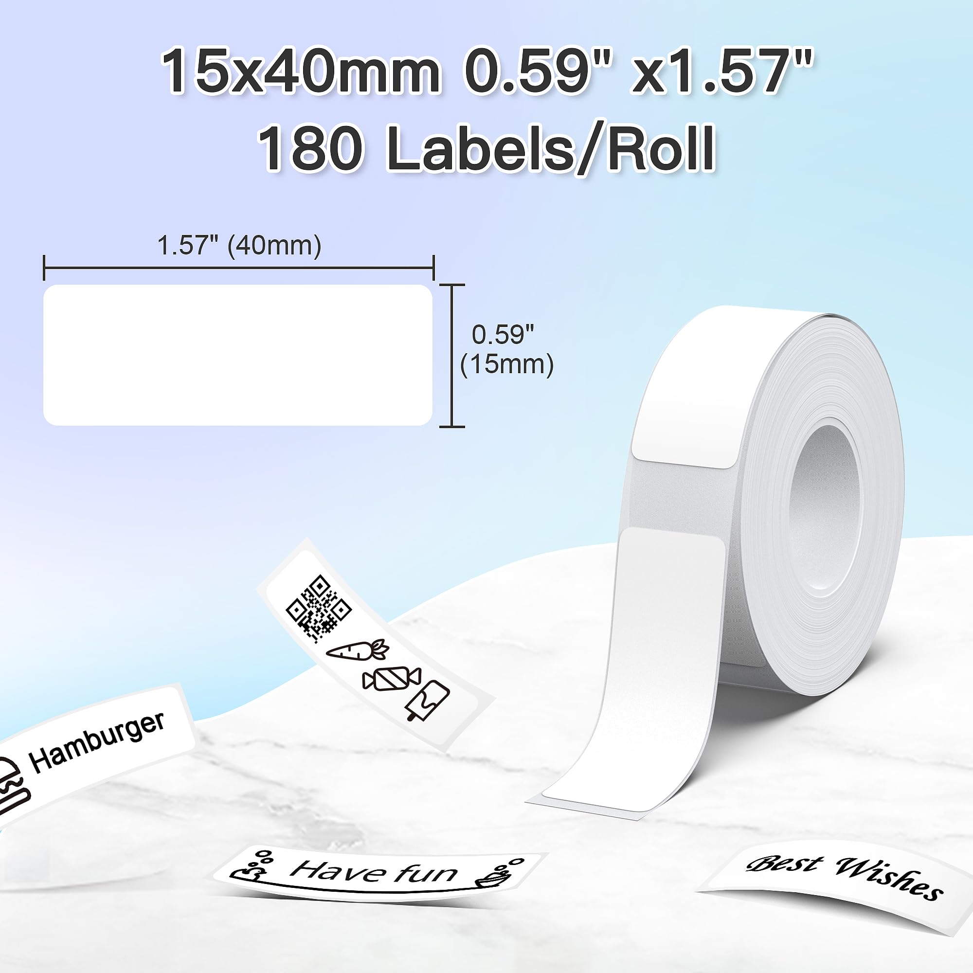 POLONO P31S Label Maker Tape Refill - 15x40mm (0.59
