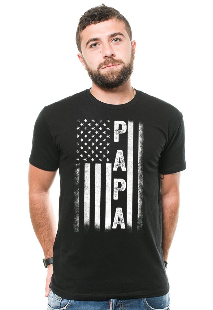 Papa Flag T-Shirt for Men - Comfortable Cotton Tee for Dad - Perfect for Father's Day, Birthday Gifts & Casual Wear