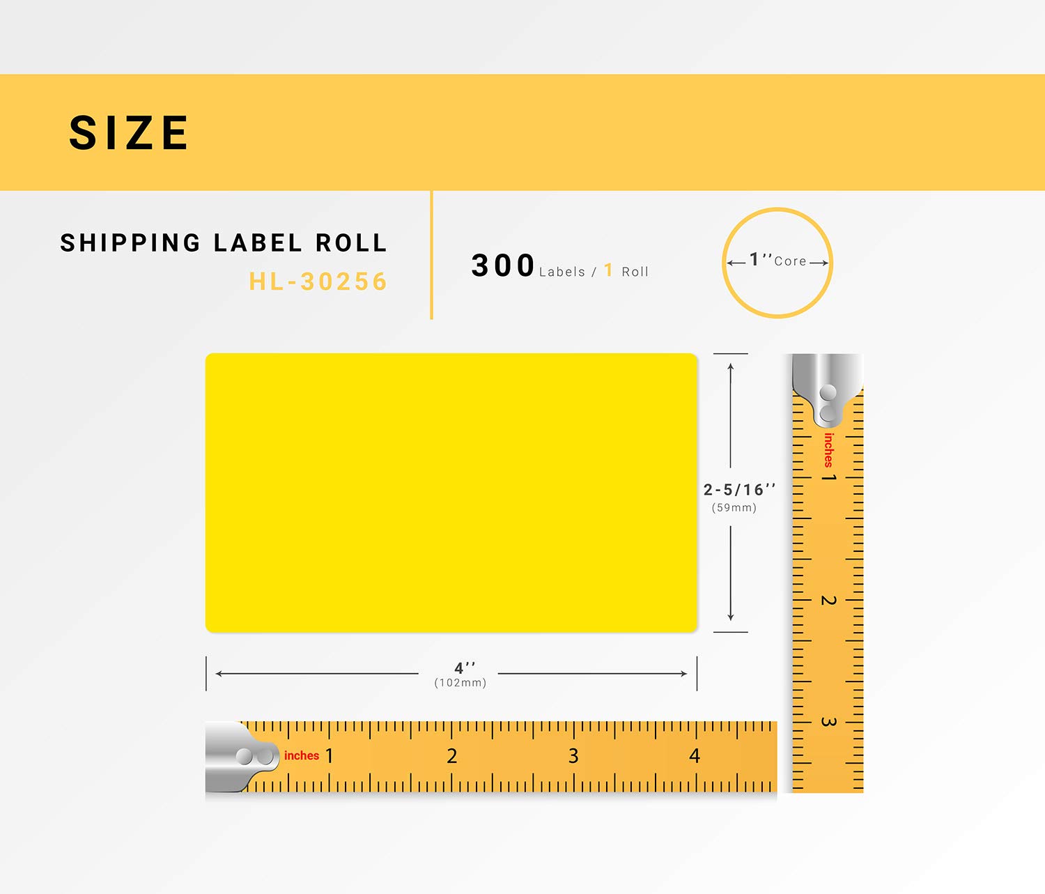 HOUSELABELS Compatible DYMO 30256 Yellow Shipping Labels (2-5/16