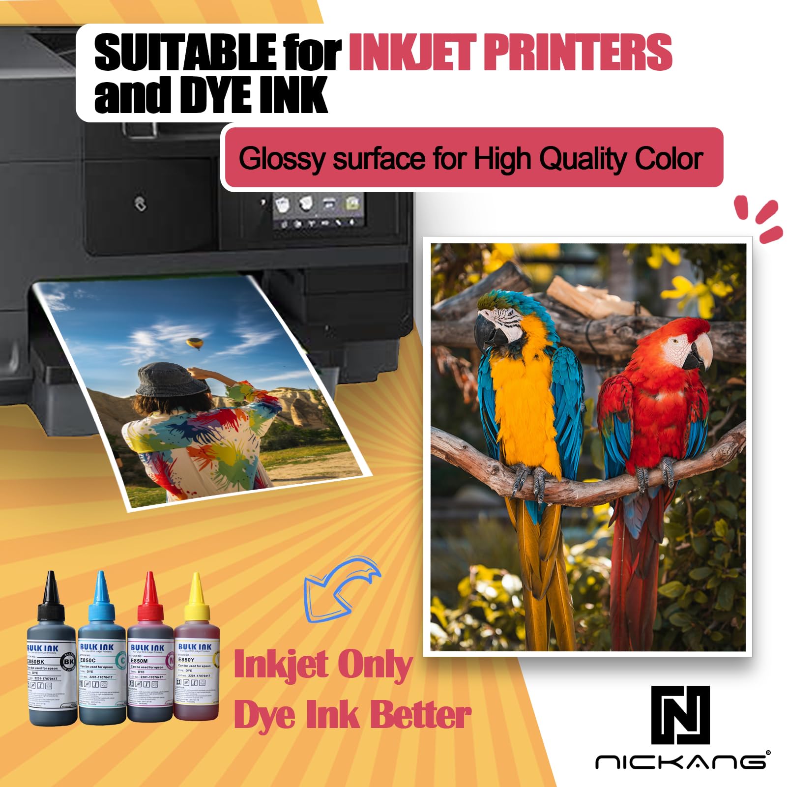 4x6 Glossy Photo Paper for Inkjet Printers - 120 Sheets, 200 GSM Premium Quality - Perfect for Family Photos, Scrapbooking & Professional Printing