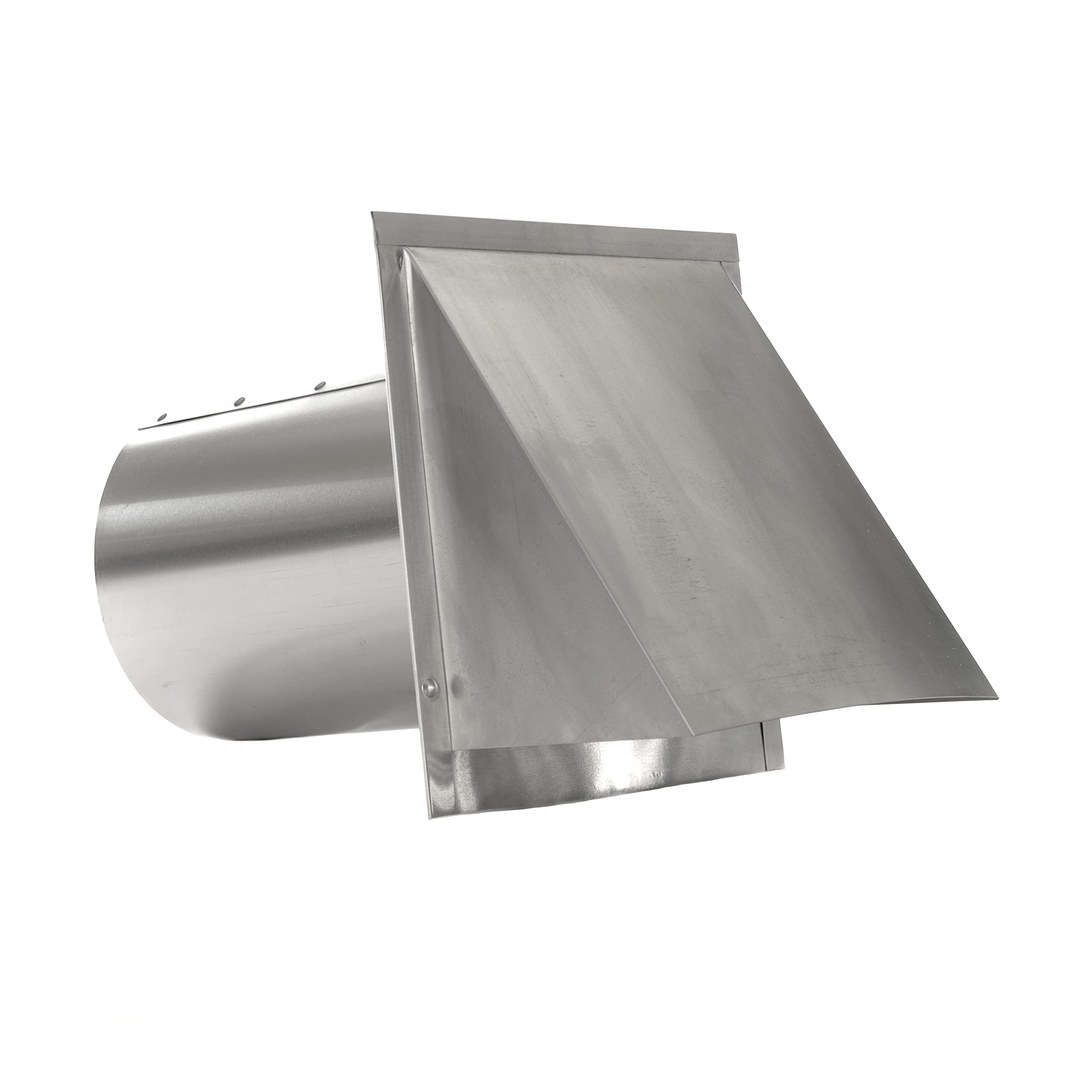 FAMCO Aluminum Hooded Wall Vent with Damper - Dryer Vent Outlet for Air Exhaust - Perfect for Laundry Rooms, Bathrooms & Kitchen Ventilation