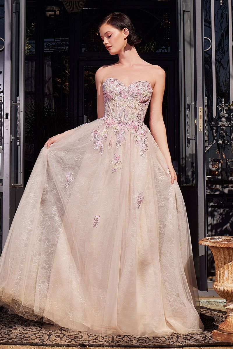Andrea & Leo A1468 Women's Summer Floral Maxi Dress - Elegant Garden Party Gown for Beach Weddings & Outdoor Events