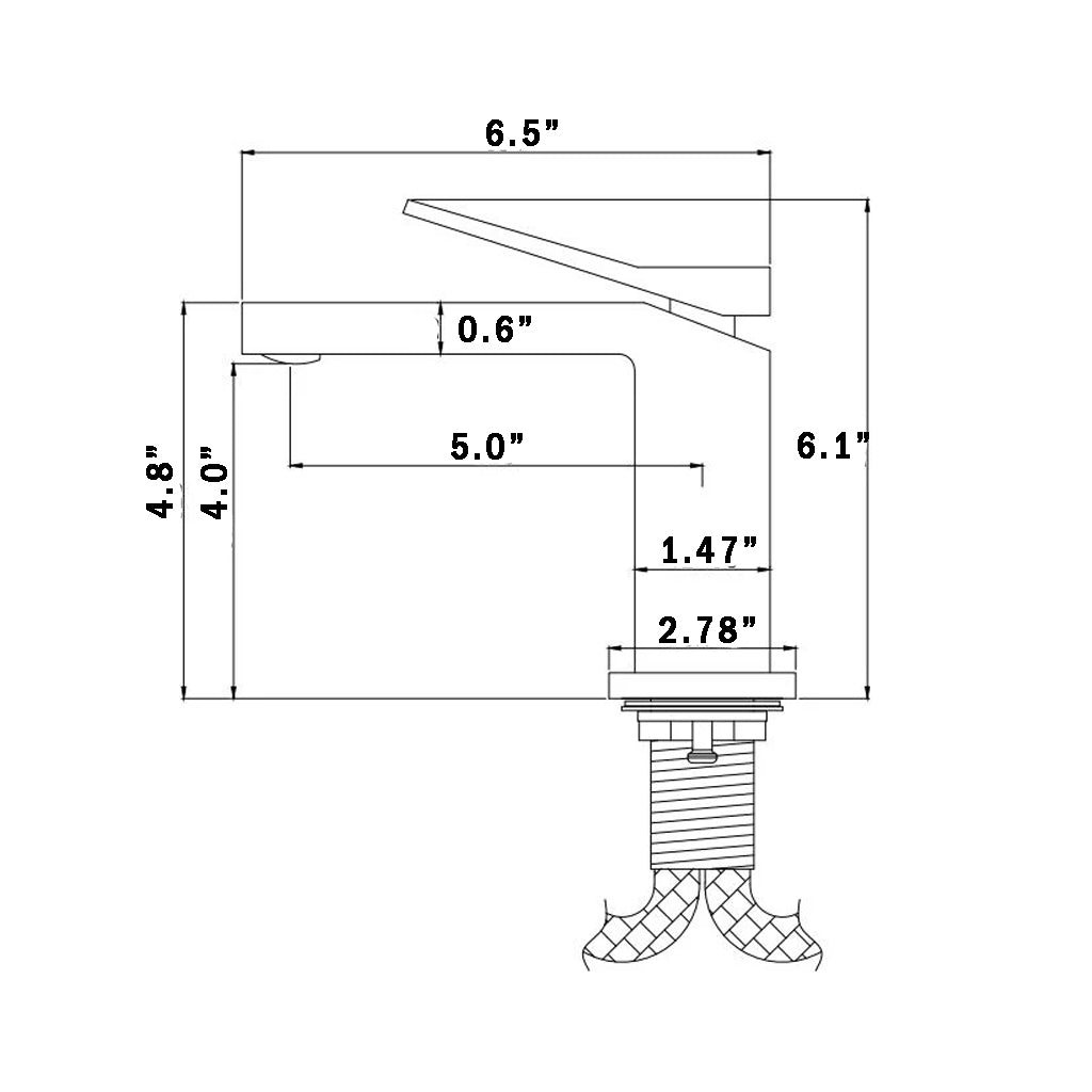 Devon Line Single Hole Bathroom Faucet - 6