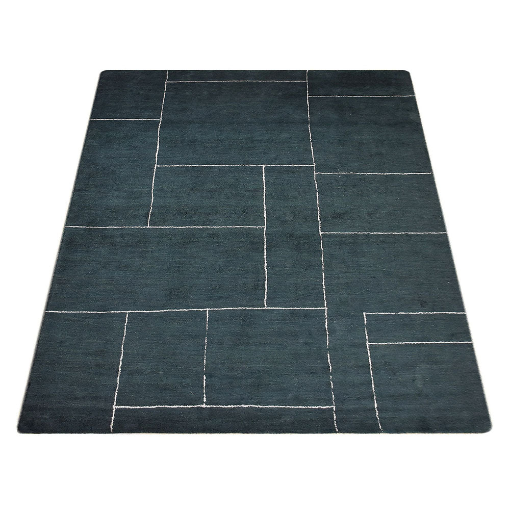 Hand-Knotted Diamond Wool Rug – Premium Handmade Area Rug for Living Room, Bedroom & Dining Room – Soft & Durable Home Decor