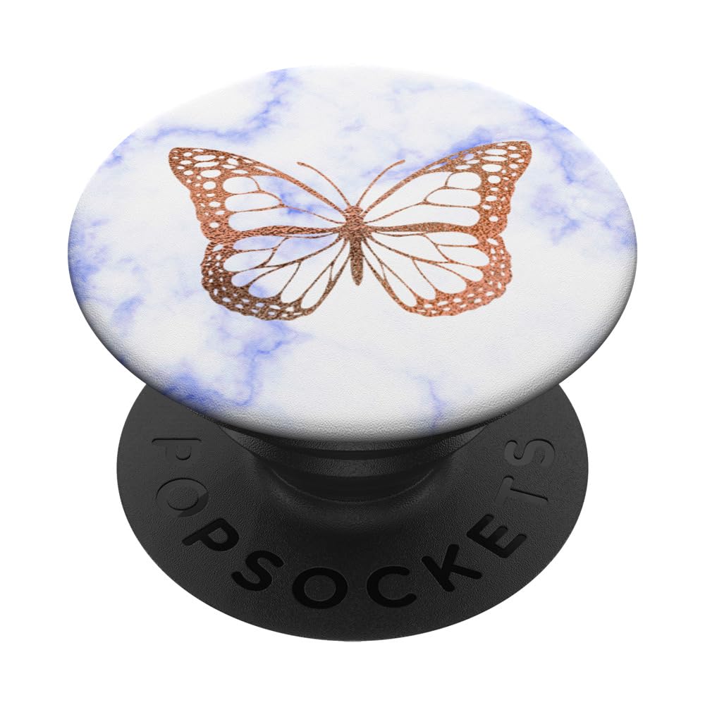 Rose Butterfly White PopSockets Standard PopGrip - Phone Grip & Stand for Smartphones - Perfect for Selfies, Watching Videos, and Secure Phone Handling