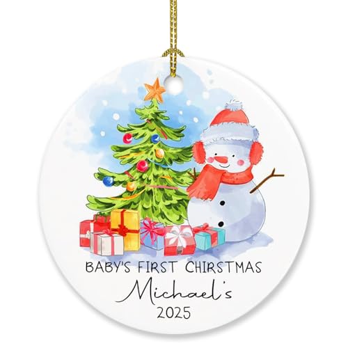 Snowman Baby's First Christmas Ornament