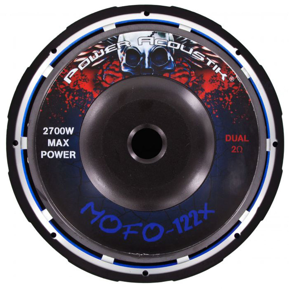 Power Acoustik MOFO 122X 12 Inch 1200W Dual 2 Ohm Car Subwoofer - High Performance Bass for Trucks, SUVs & Car Audio Systems