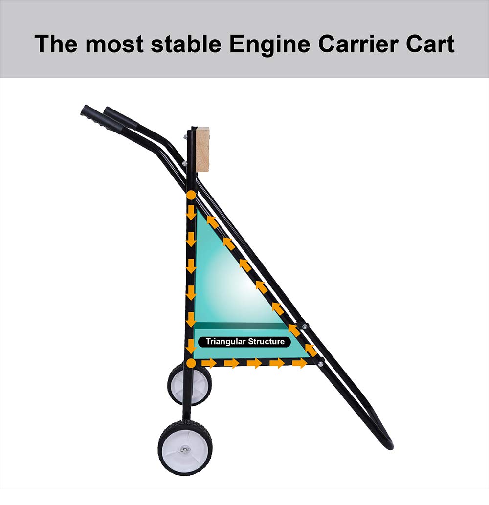 LEADALLWAY Heavy Duty Outboard Boat Motor Stand - Adjustable Engine Carrier Cart & Dolly for Storage, Maintenance & Transport | Perfect for Marine Workshops, Boat Yards & DIY Enthusiasts