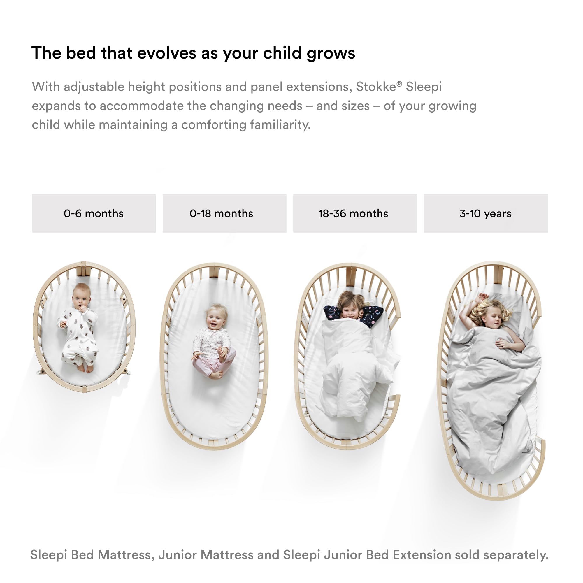 Stokke Sleepi Mattress with Organic Cotton Cover by Colgate - Breathable Foam Crib Mattress for Newborns & Infants - Hypoallergenic & Waterproof - Fits Stokke Sleepi Crib & Convertible Bed - Perfect for Nursery, Daycare & Travel Use