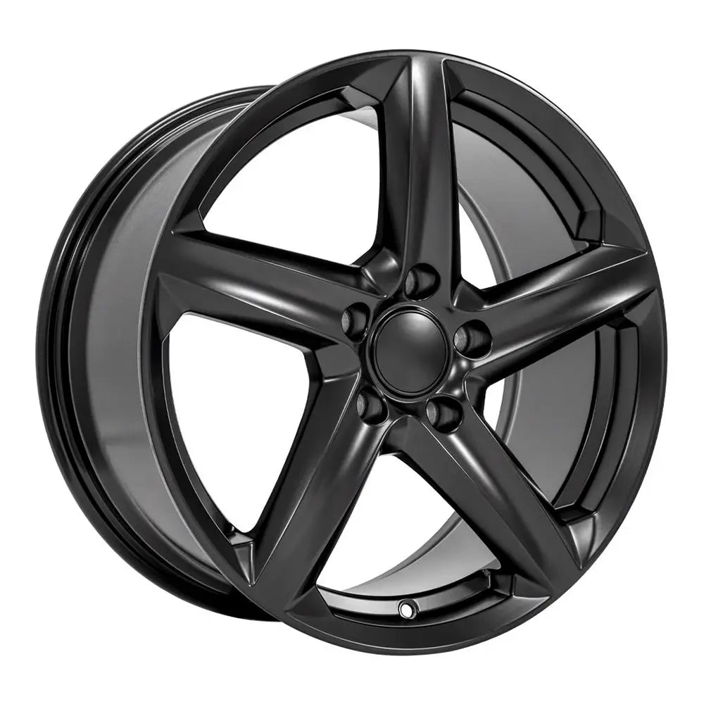 18x8.5 Inch Black CV02C Replica Wheels Rims for Chevy Corvette C5 C6 C7 - Perfect for Performance Upgrades & Street Racing