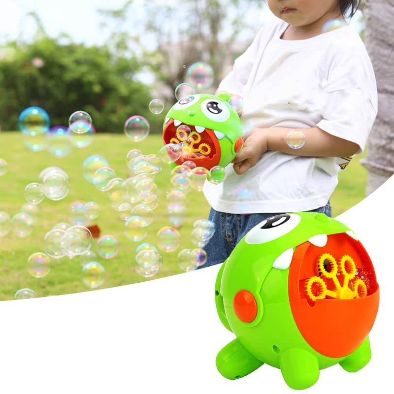 01SHIRTS Automatic Bubble Machine for Kids - Cordless Cartoon Bubble Blower with USB Rechargeable Battery, Fun Bath Toy & Outdoor Play for Toddlers, Birthday Parties & Backyard Fun