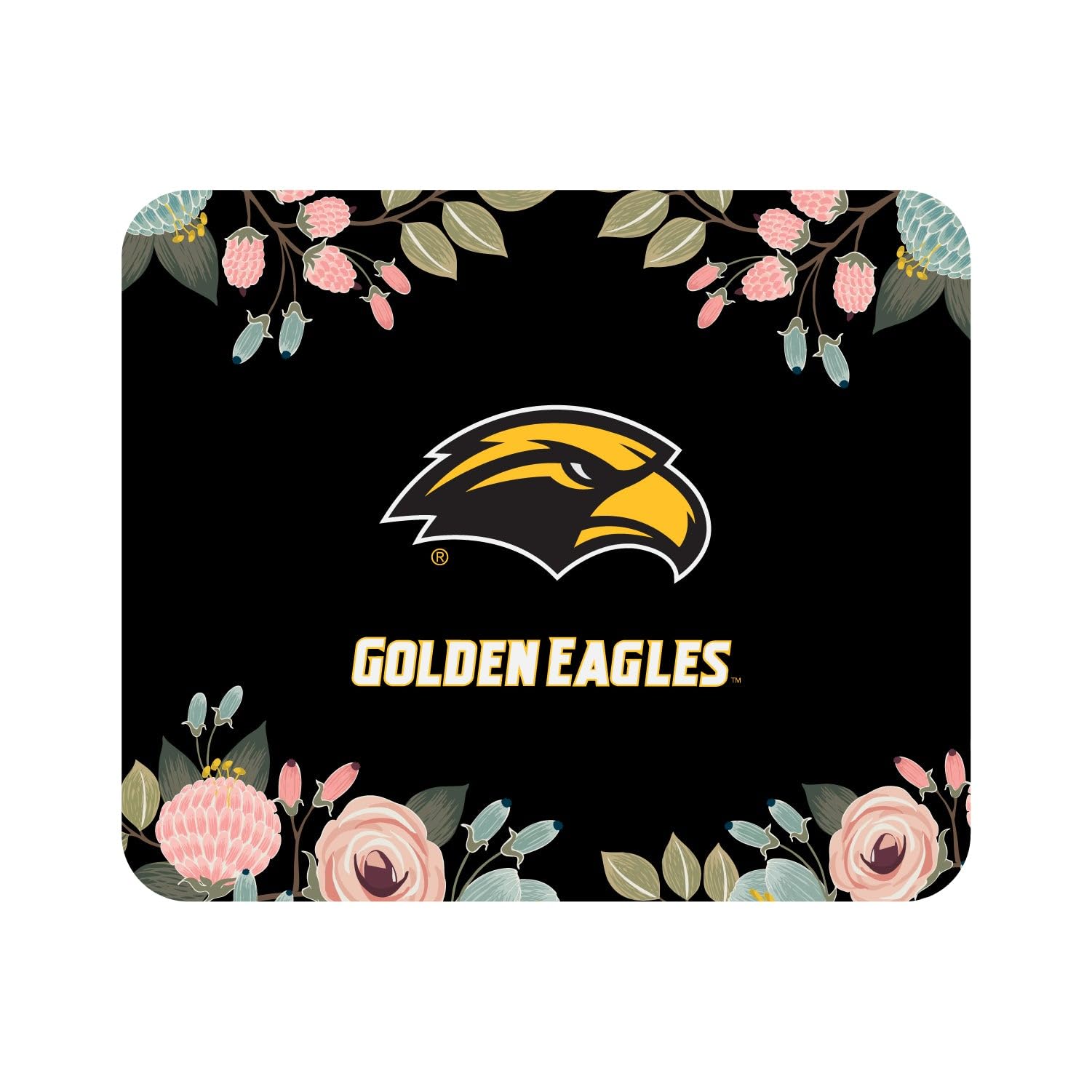 Southern Mississippi University Mouse Pad - Non-Slip Fabric Gaming & Office Desk Mat with Floral Lace Design - Perfect for Work, Gaming & Computer Use