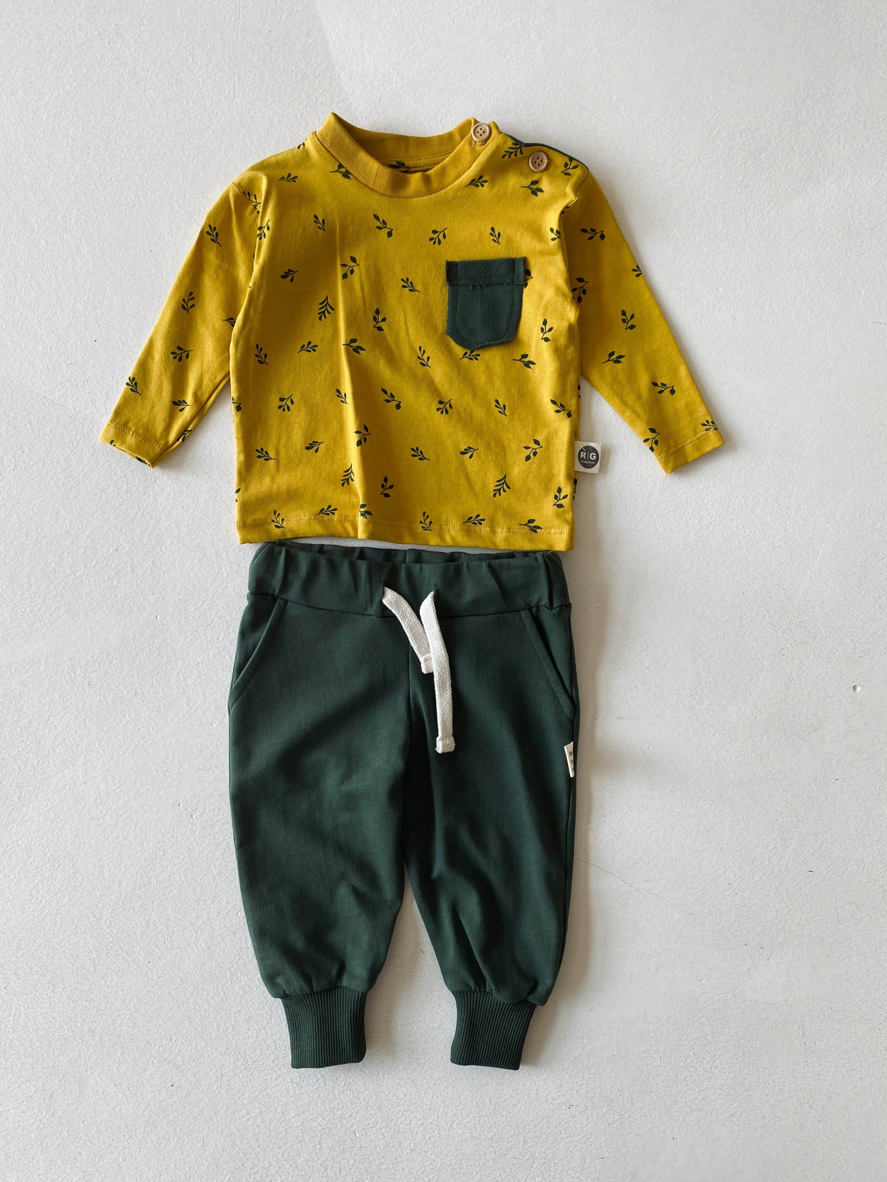 Baby Printed 2-Piece Jogger Set - Soft & Comfortable Cotton Pajamas for Boys & Girls - Perfect for Playtime, Lounging & Sleepwear
