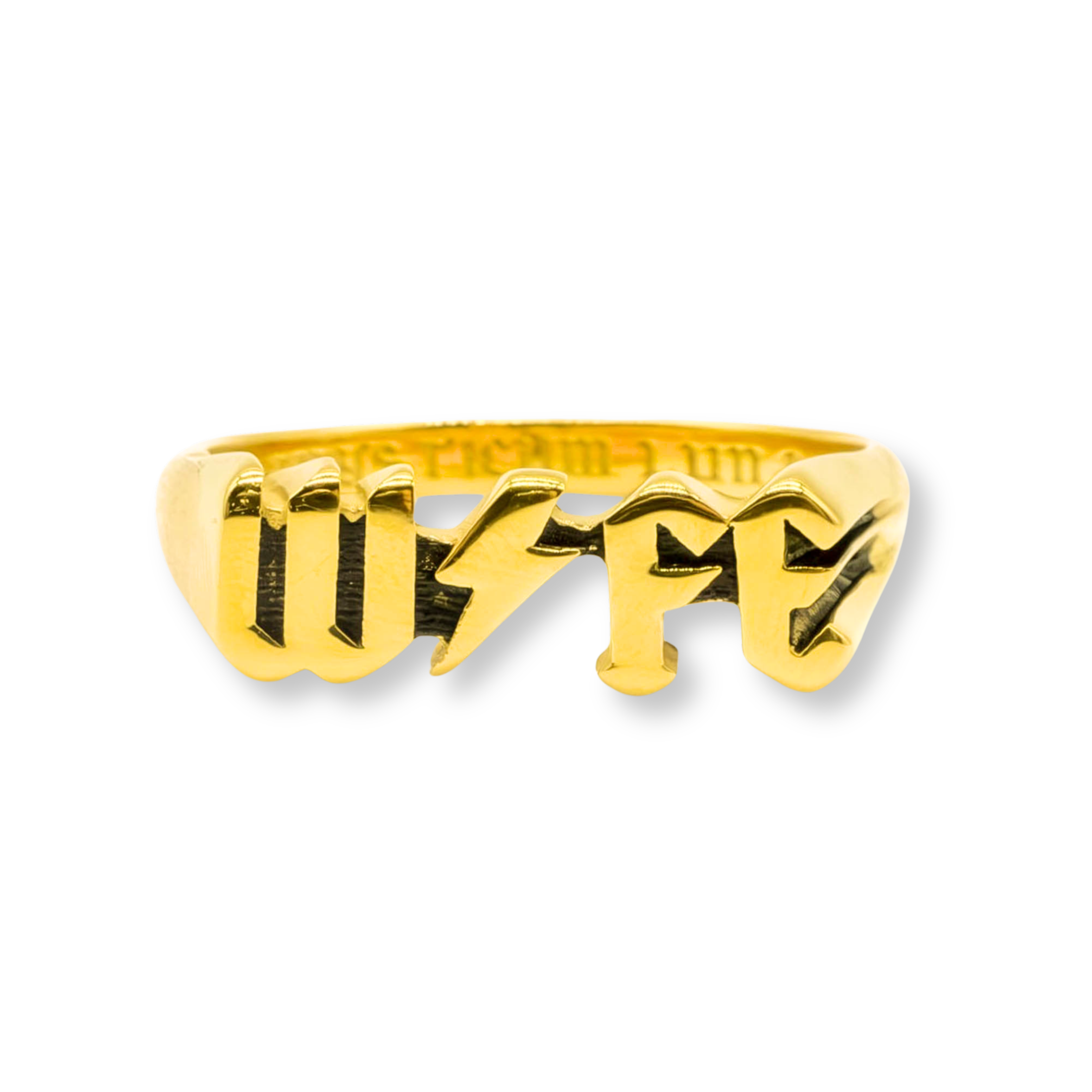 Alternative Gold WIFE Ring - Elegant Wedding Band for Women, Durable 14K Gold Plated Jewelry Gift for Anniversary, Valentine's Day & Special Occasions