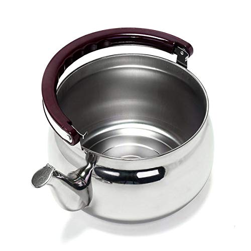 Premium Stainless Steel Whistling Tea Kettle - 6 Quart Stovetop Teapot for Gas & Electric Stoves - Perfect for Boiling Water, Brewing Tea, and Coffee Making in Home Kitchen
