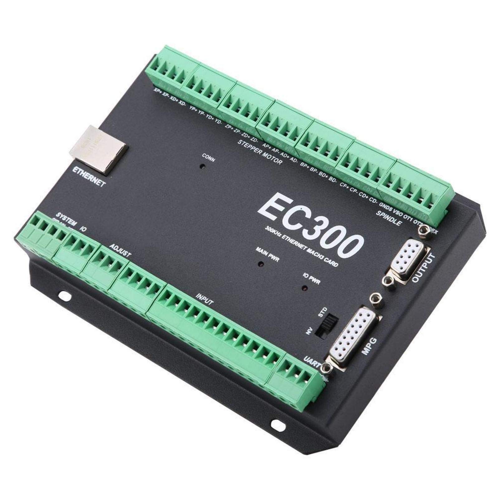 Oumefar 3-6 Axis 300kHz Ethernet Motion Controller EC300 CNC Control System - High Precision Motion Control Card for CNC Machines, Robotics & Automation (3 Axis) - Perfect for Industrial Automation, CNC Machining & DIY Projects