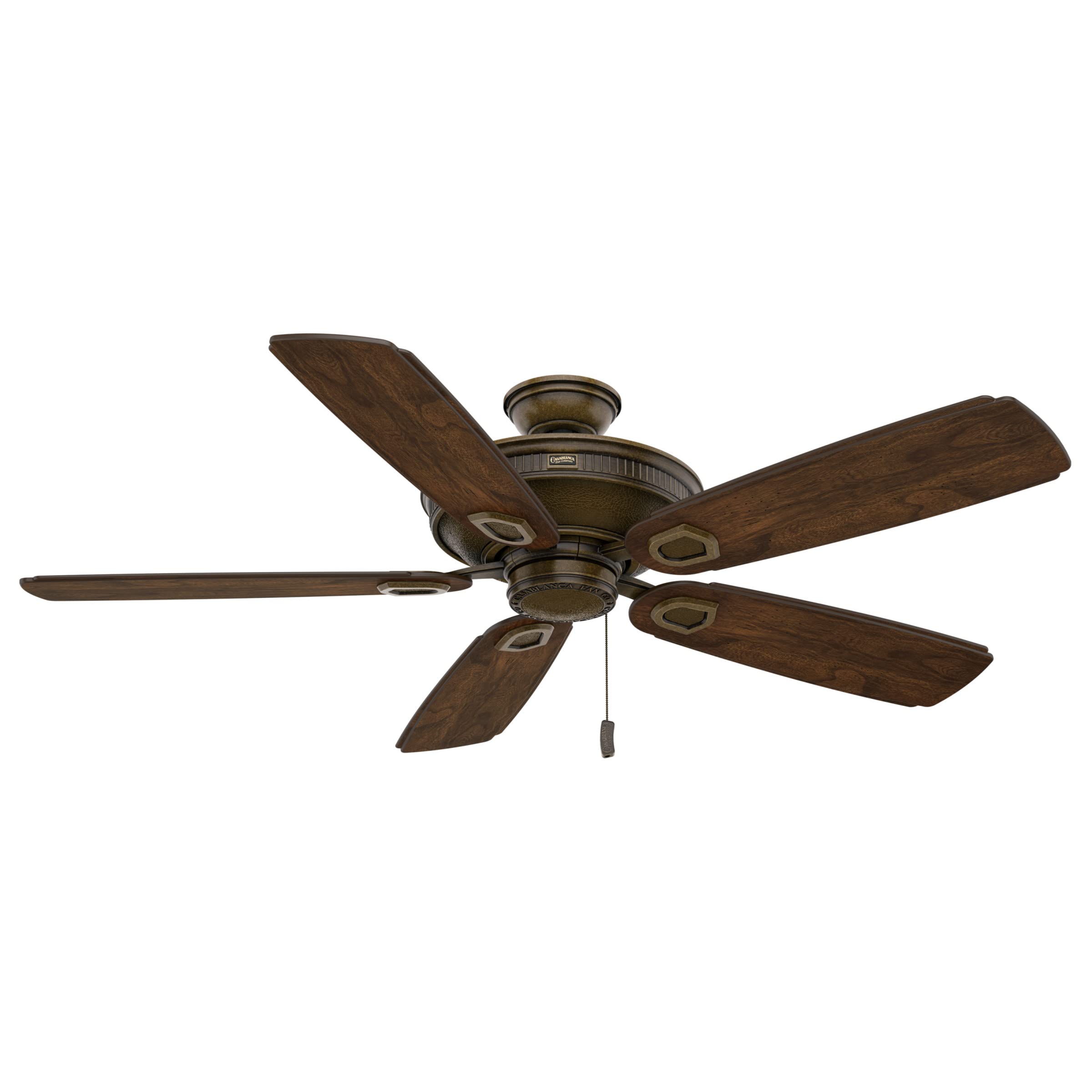 Casablanca Heathridge Indoor Outdoor Ceiling Fan with Pull Chain Control - Perfect for Living Room, Bedroom, Patio & Covered Porch
