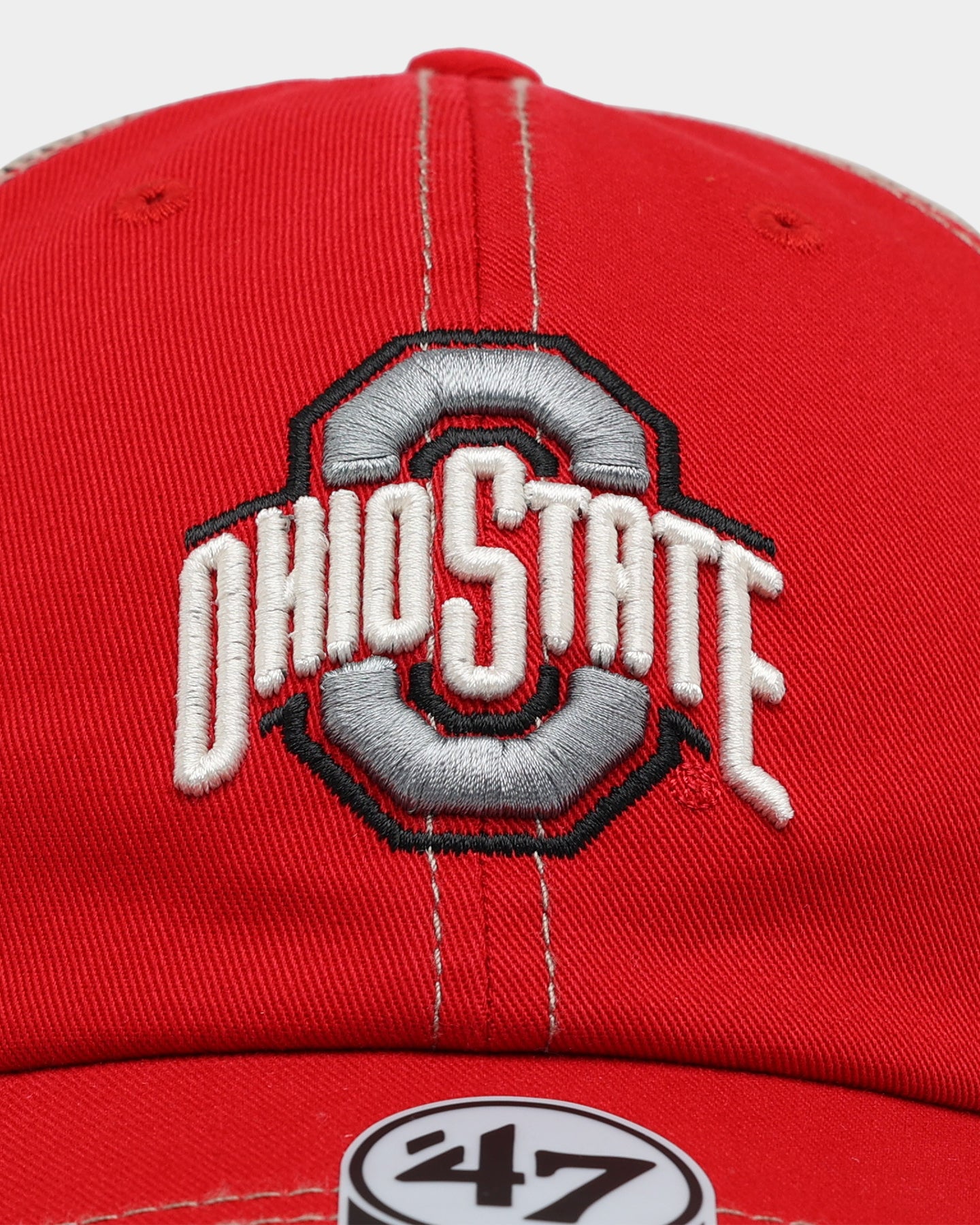47 Brand Ohio State Buckeyes Trawler '47 Clean Up Adjustable Strapback Hat - Red - Perfect for Game Day, Tailgating & College Fan Gear
