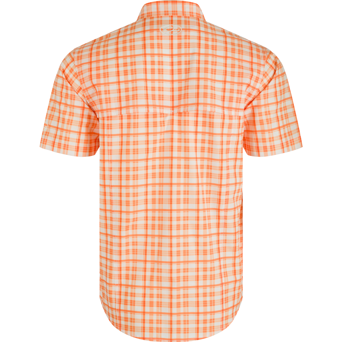 Clemson Hunter Creek Windowpane Plaid Short Sleeve Shirt for Men - Casual Button Down Oxford Shirt for Summer, Golf & Outdoor Activities